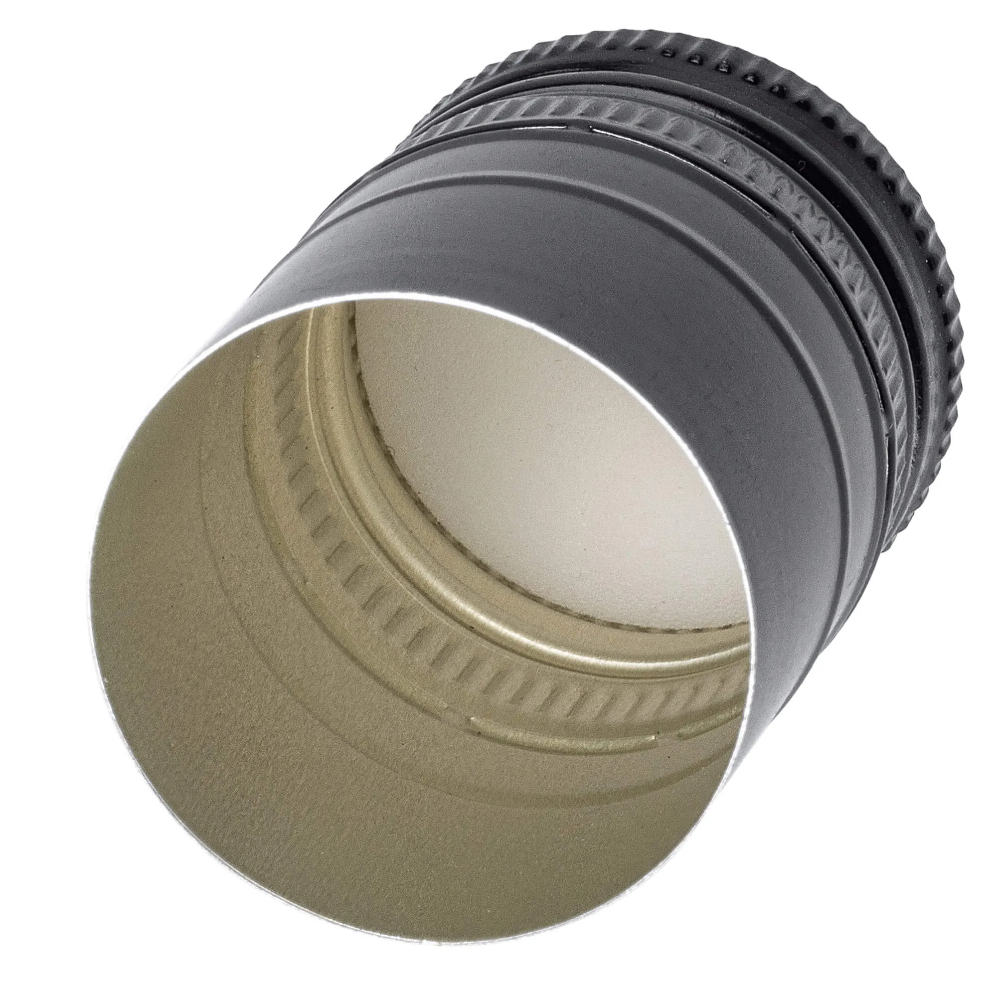 „Annot“ aliumininiai butelių kamšteliai, 31,5 mm skersmens, ilgi, juodi, 50 vnt.