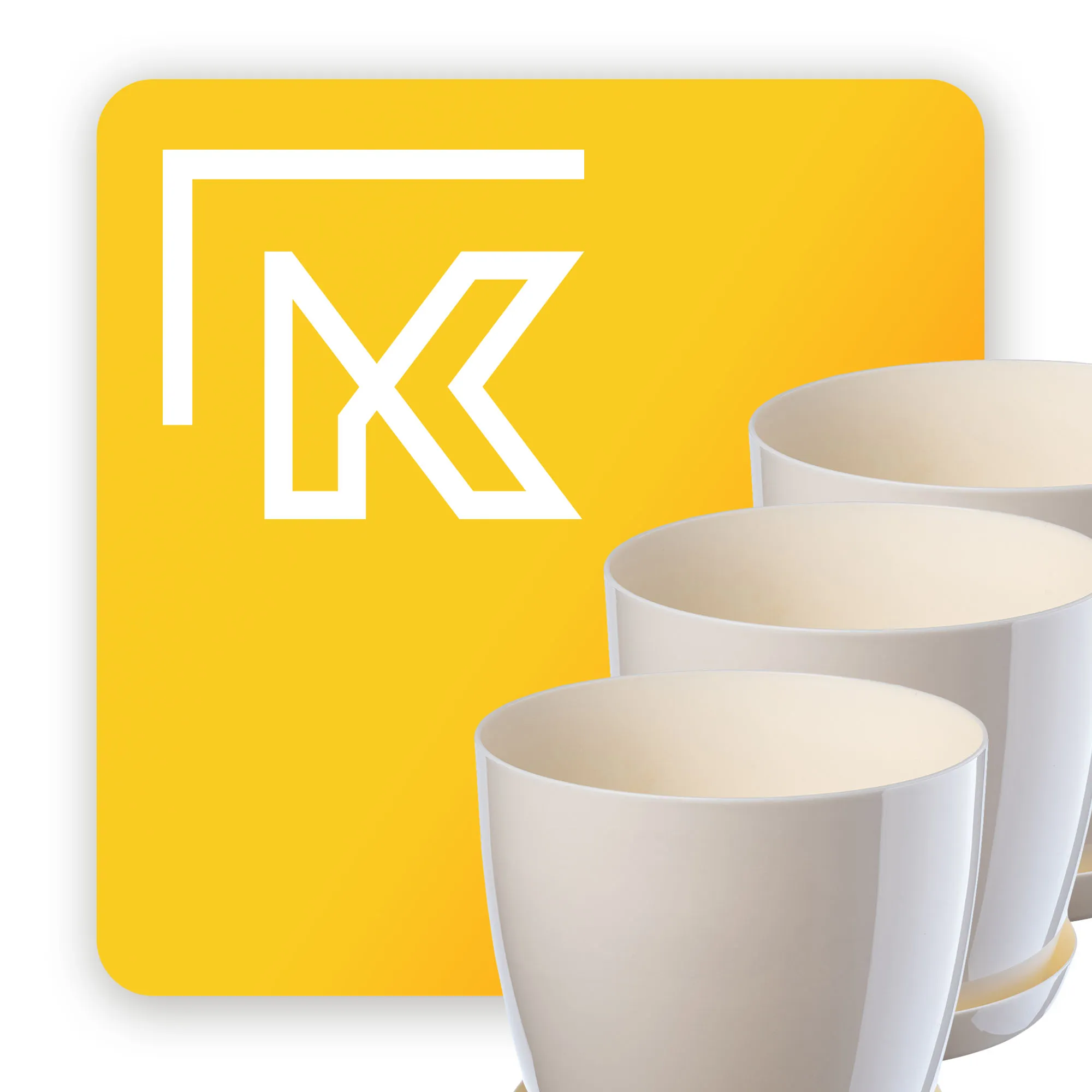 Agen vazonas su grietinėlės lėkštute 18 cm, 3 vnt.