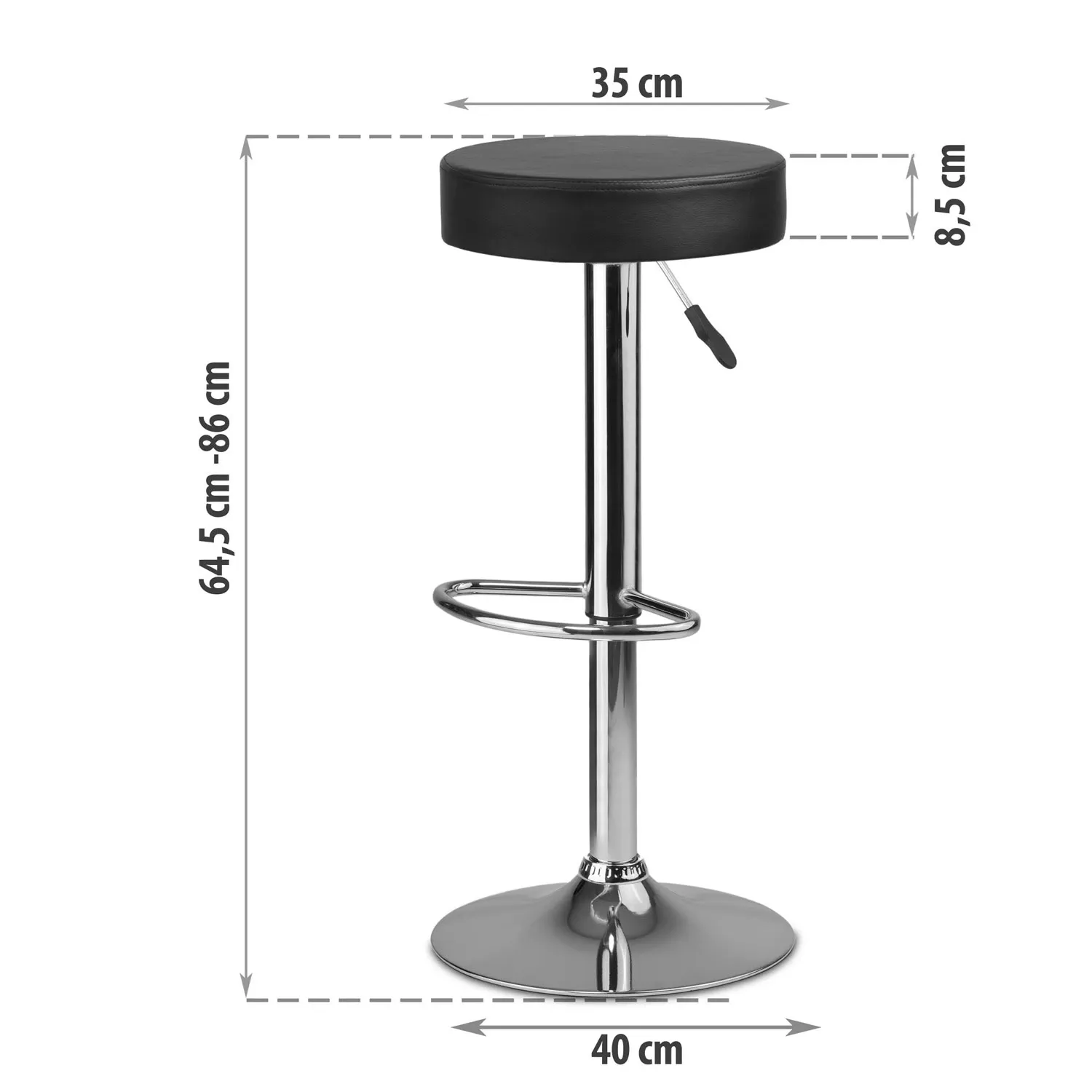 Imago baro kėdė, juoda - nuotrauka 1