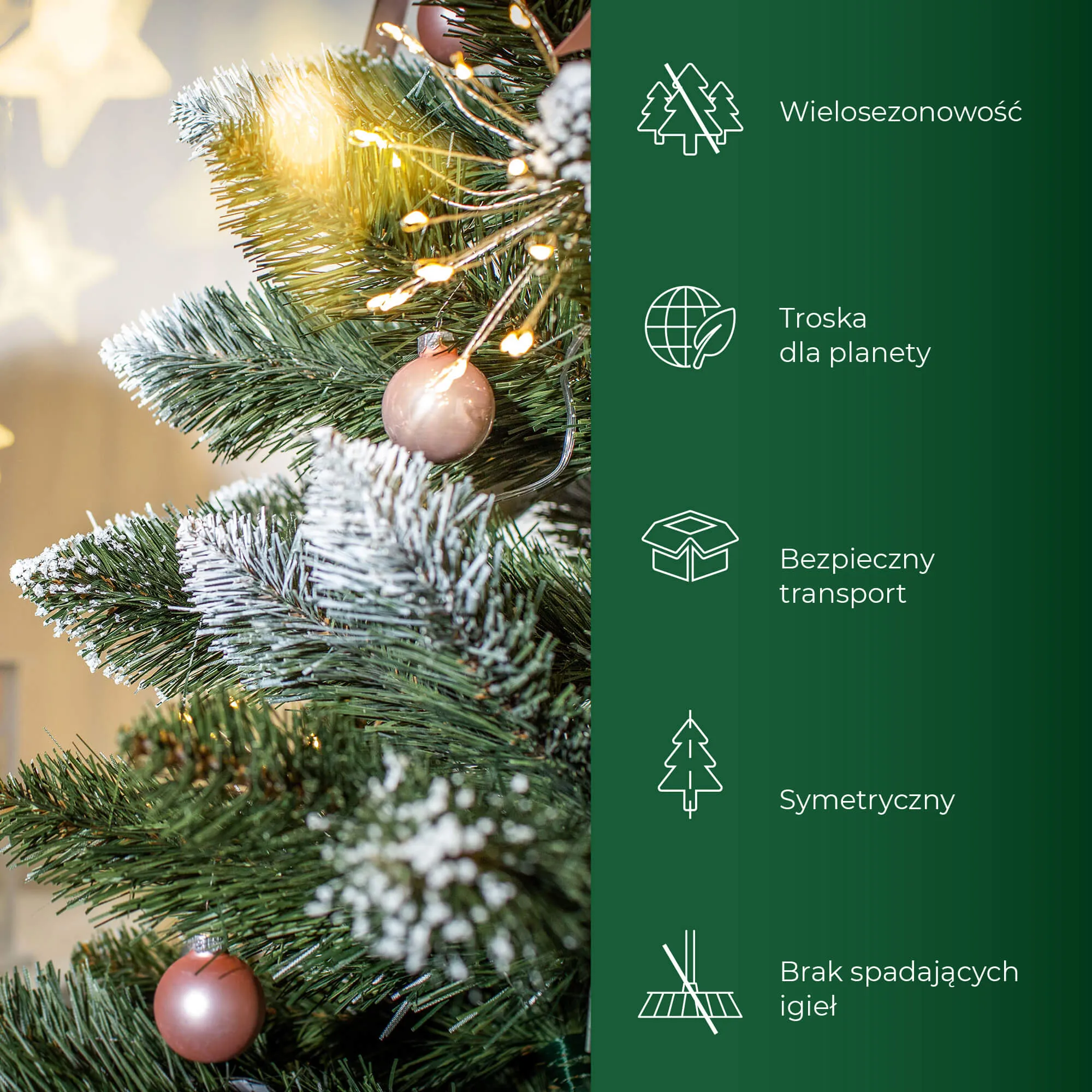 Dirbtinė Kalėdų eglutė, deimantinė pušis, Mantua, 180 cm