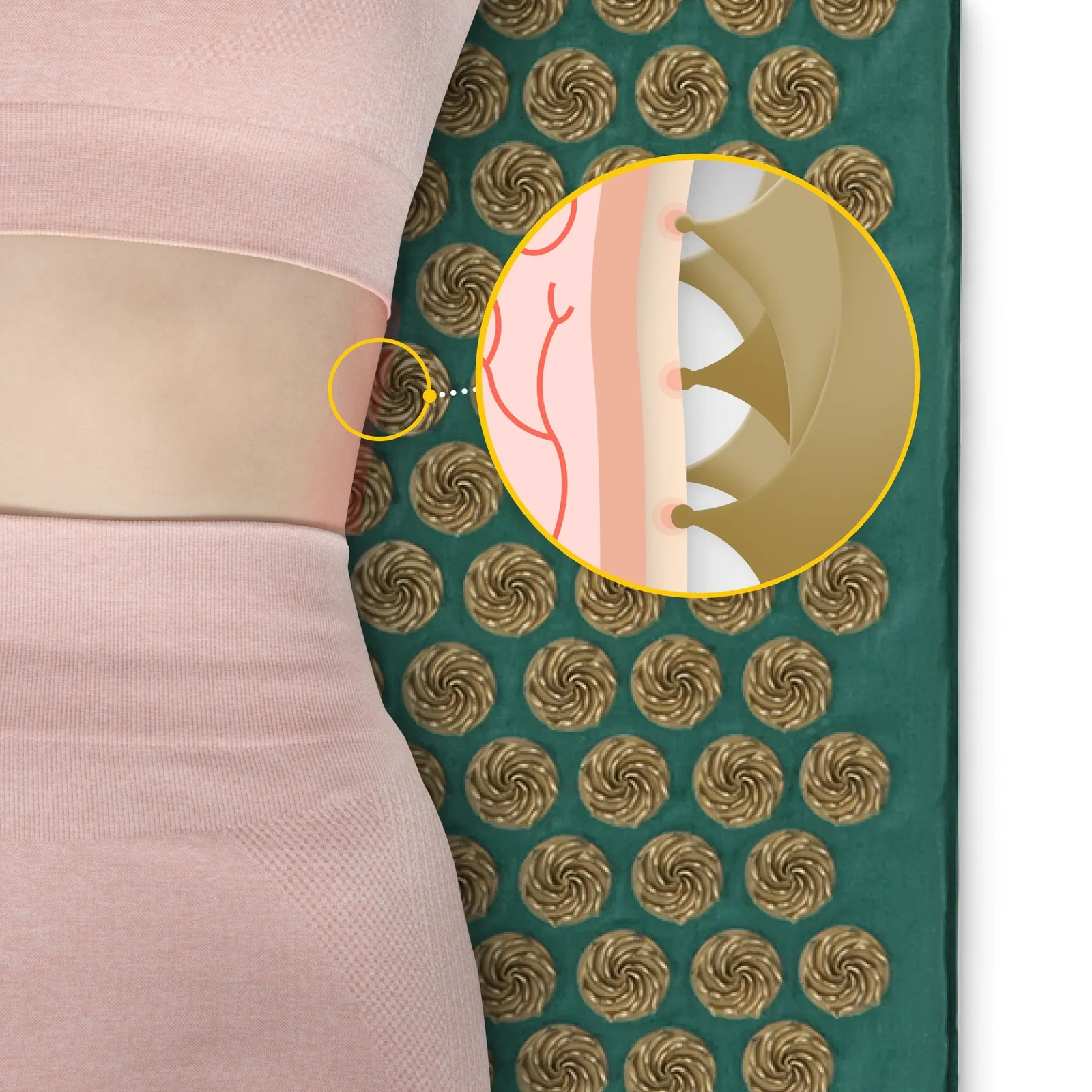 EKO akupresūros kilimėlis su pagalve