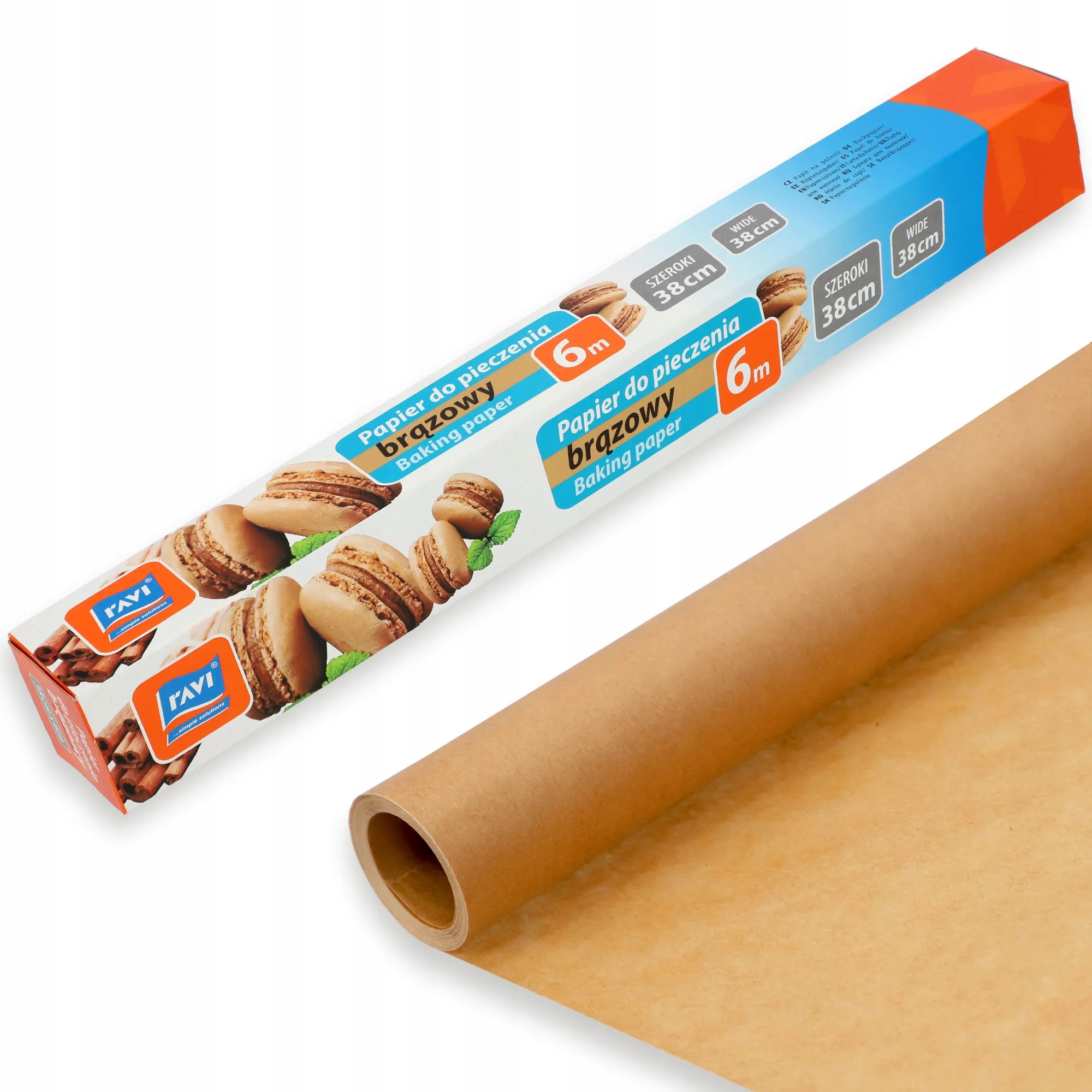 Kepimo popierius ritinėlis 6 m Ravi, rudas