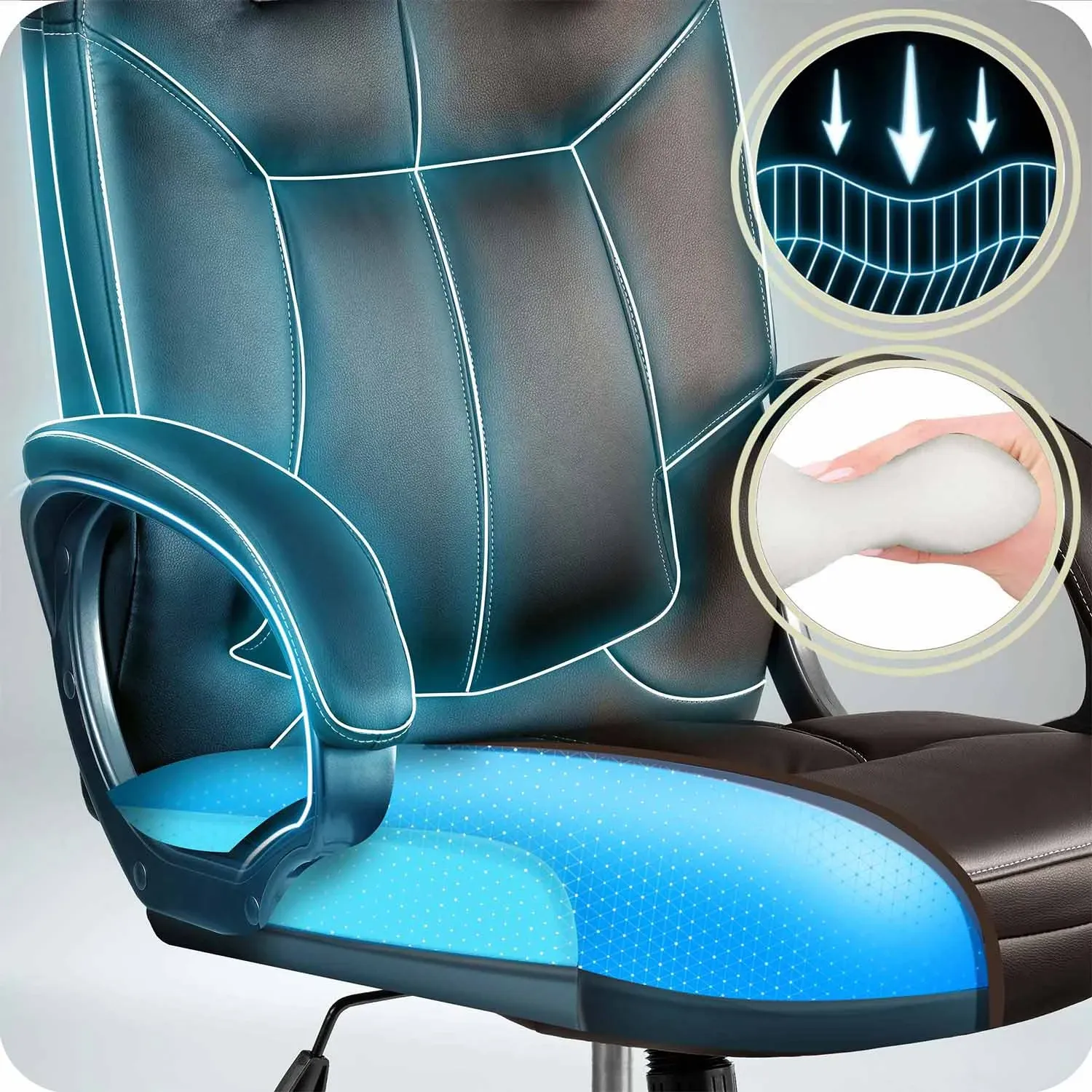 Sofotel tamsiai ruda besisukanti biuro kėdė - nuotrauka 1