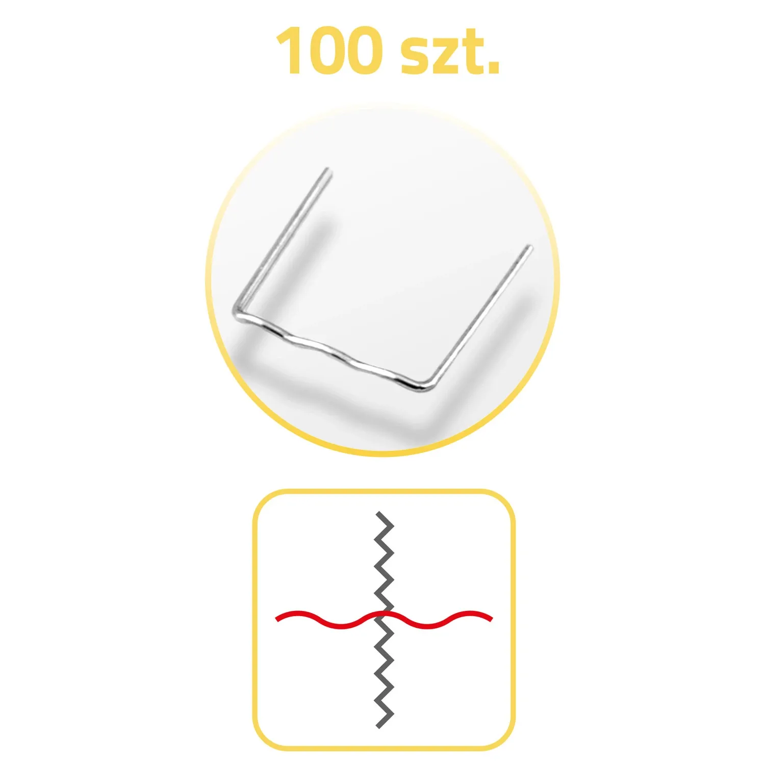 Sąsagos plastiko suvirinimo aparatui, 100 vnt., C tipo, Humberg - nuotrauka 1