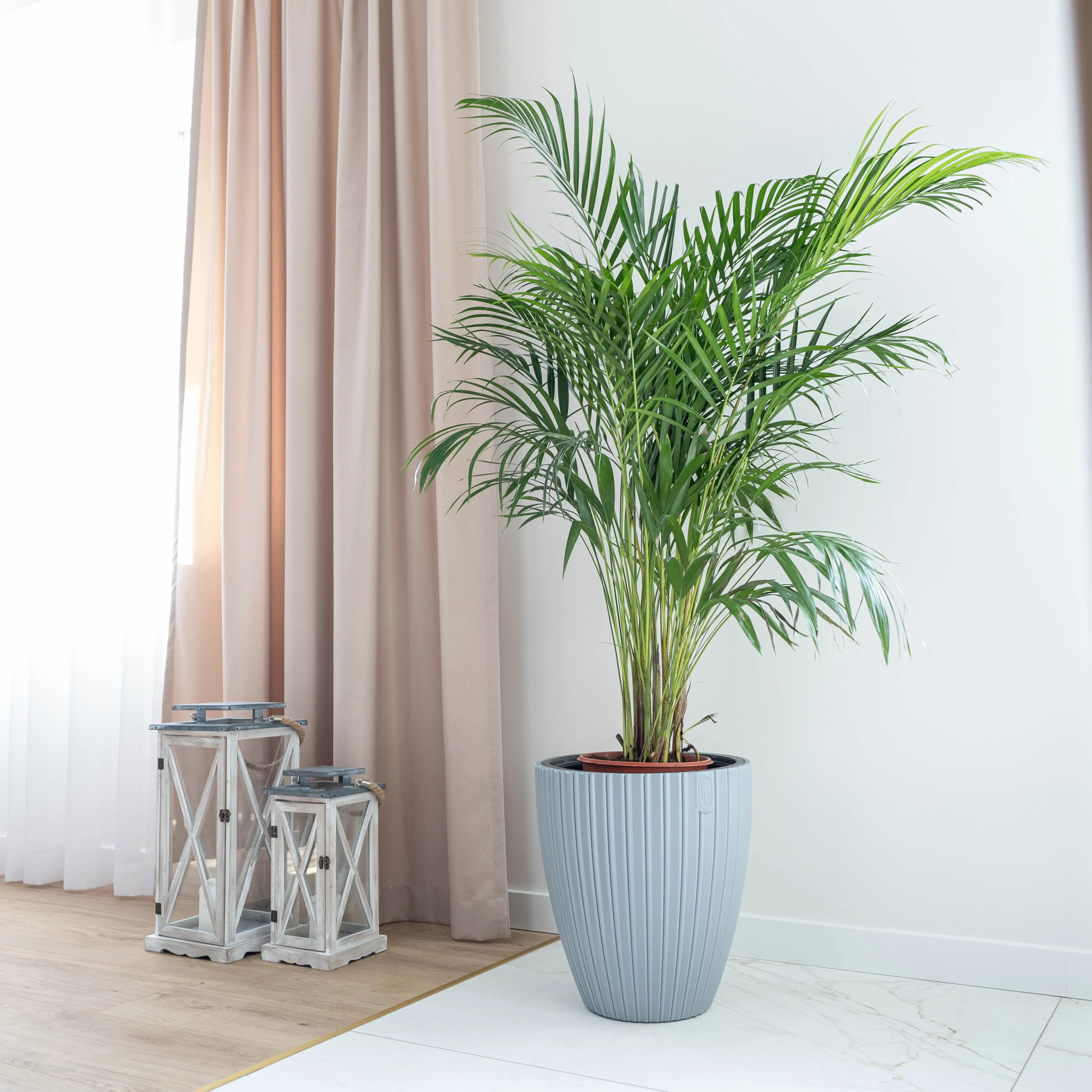 Raivael gėlių vazonas 30 cm platinos spalvos