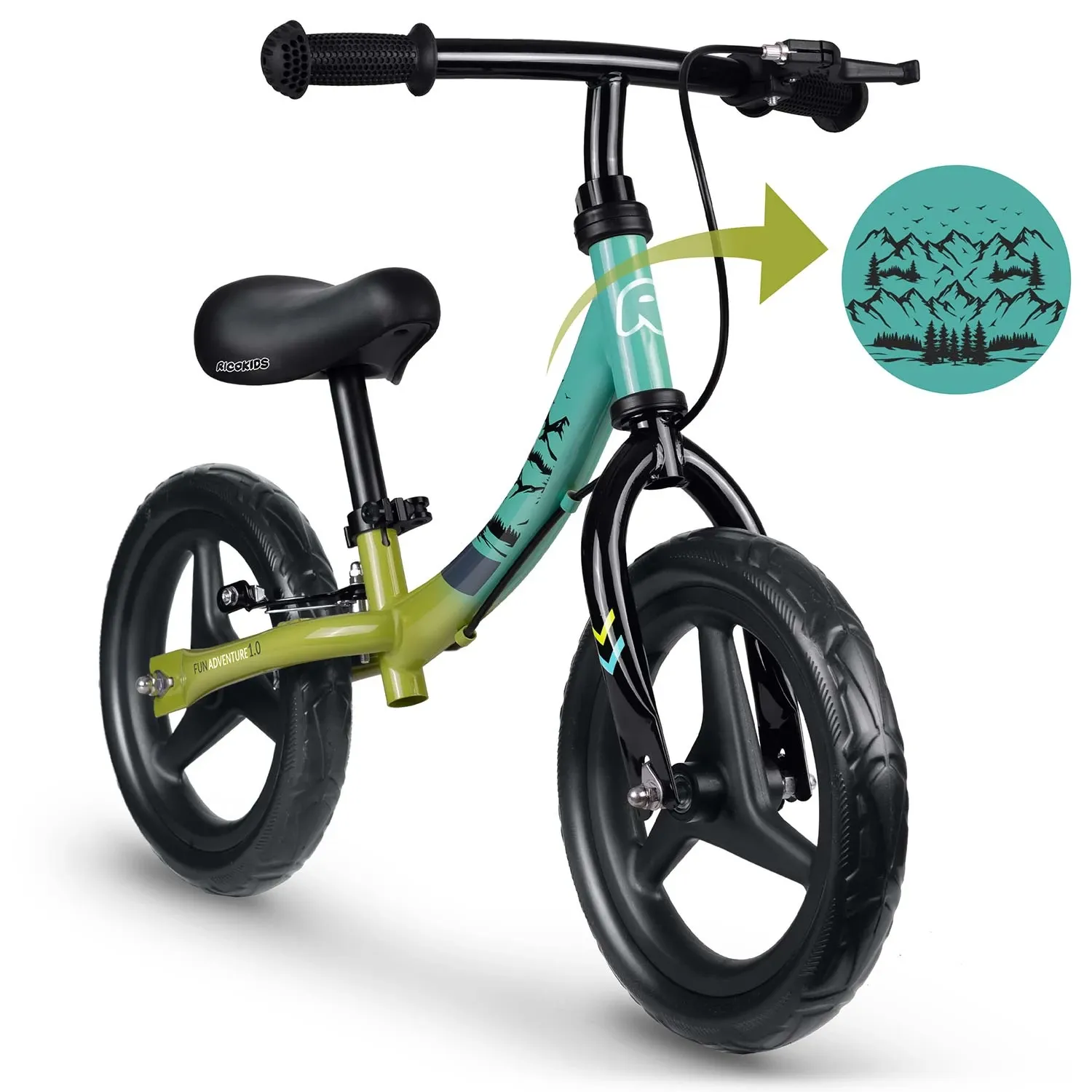 „Ricokids“ smagus nuotykių balansinis dviratis vaikams - nuotrauka 1