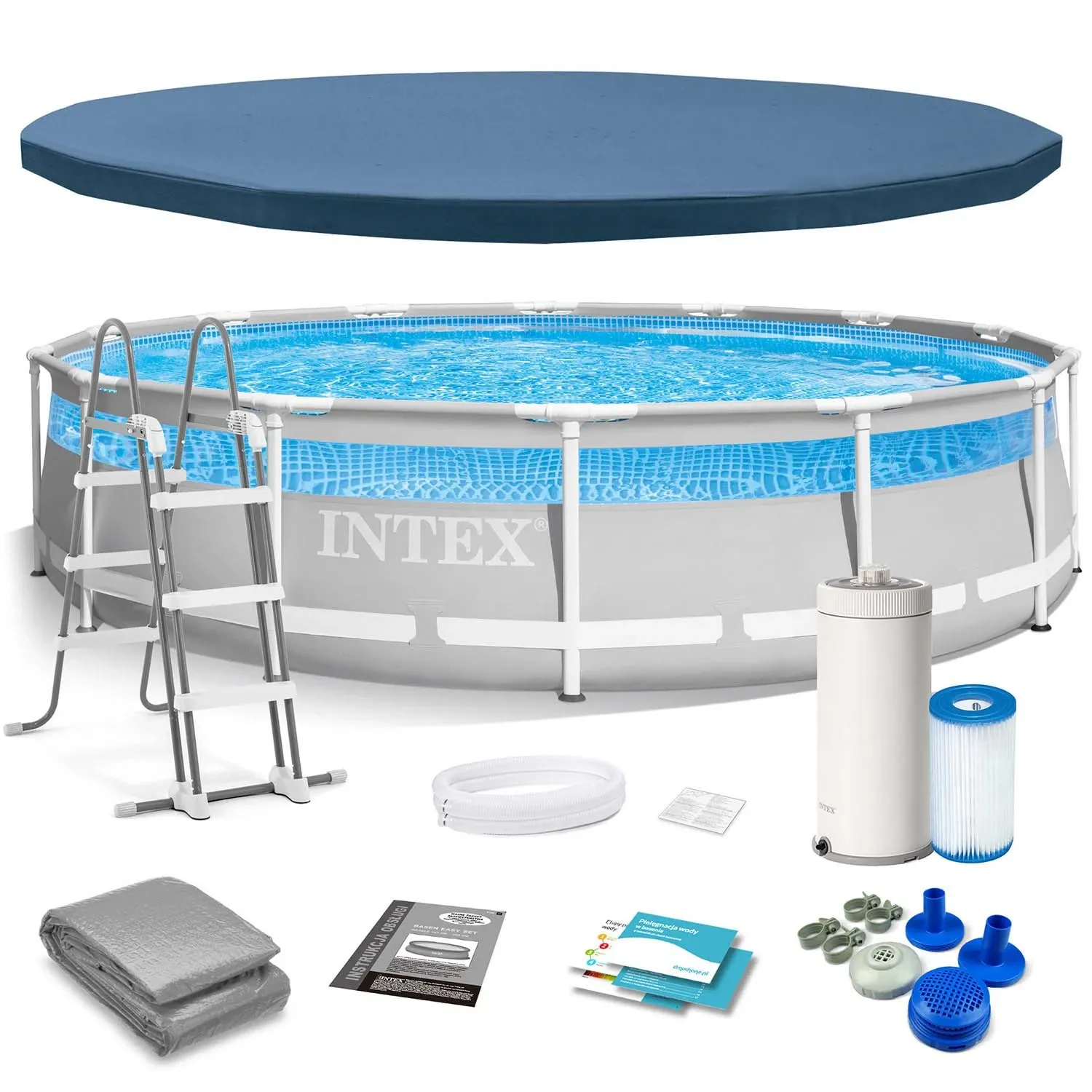 Karkasinis sodo baseinas 427 x 107 cm 12 viename INTEX 26722 - nuotrauka 1