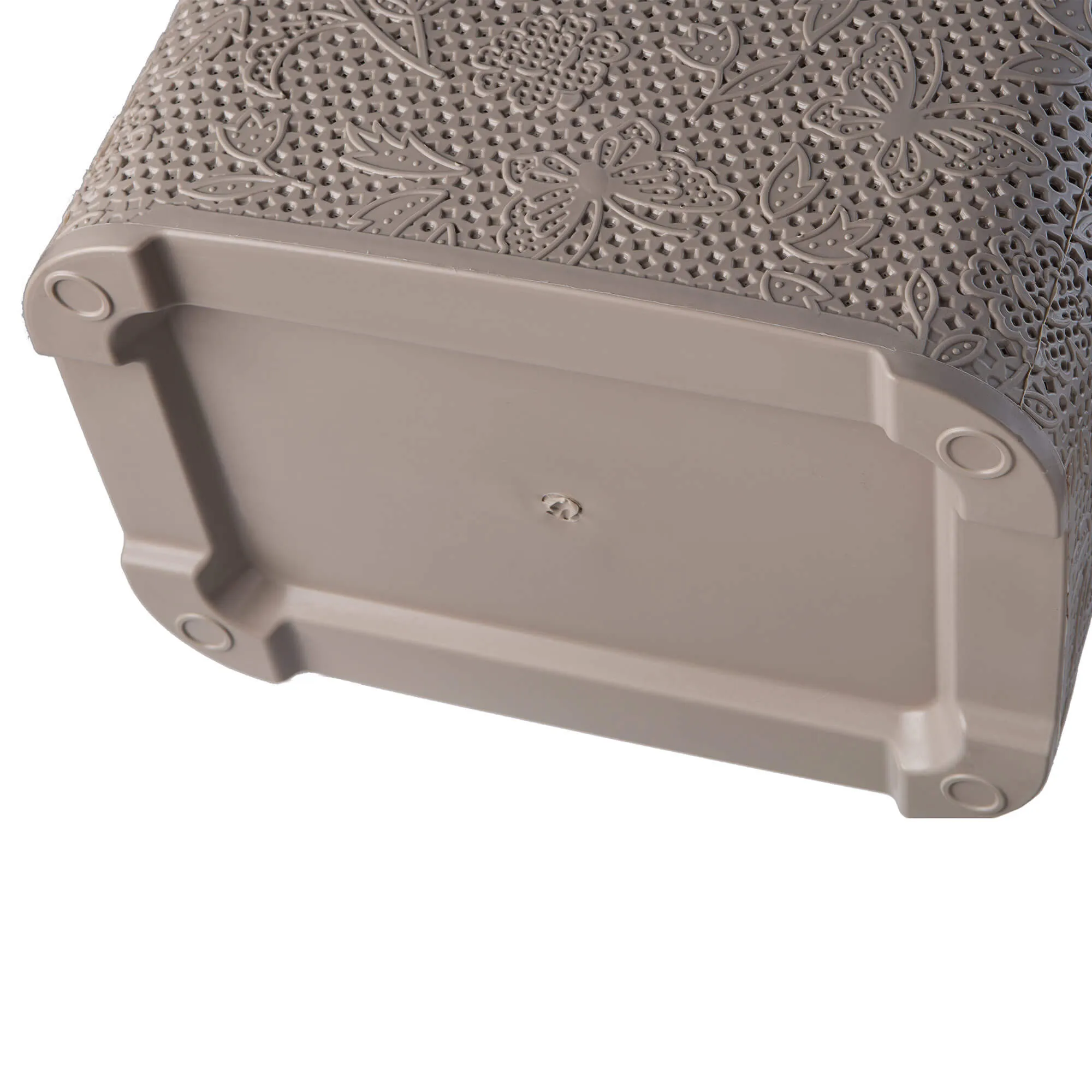 „Aglio“ 55 l krepšys su dangčiu apatiniams ir drabužiams, smėlio spalvos