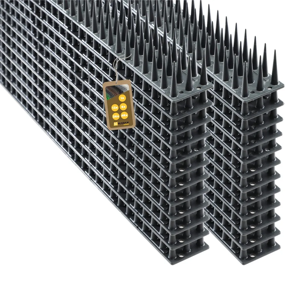 „Arcas“ plastikiniai paukščių apsaugos smaigai, antracito spalvos, 24 vnt.