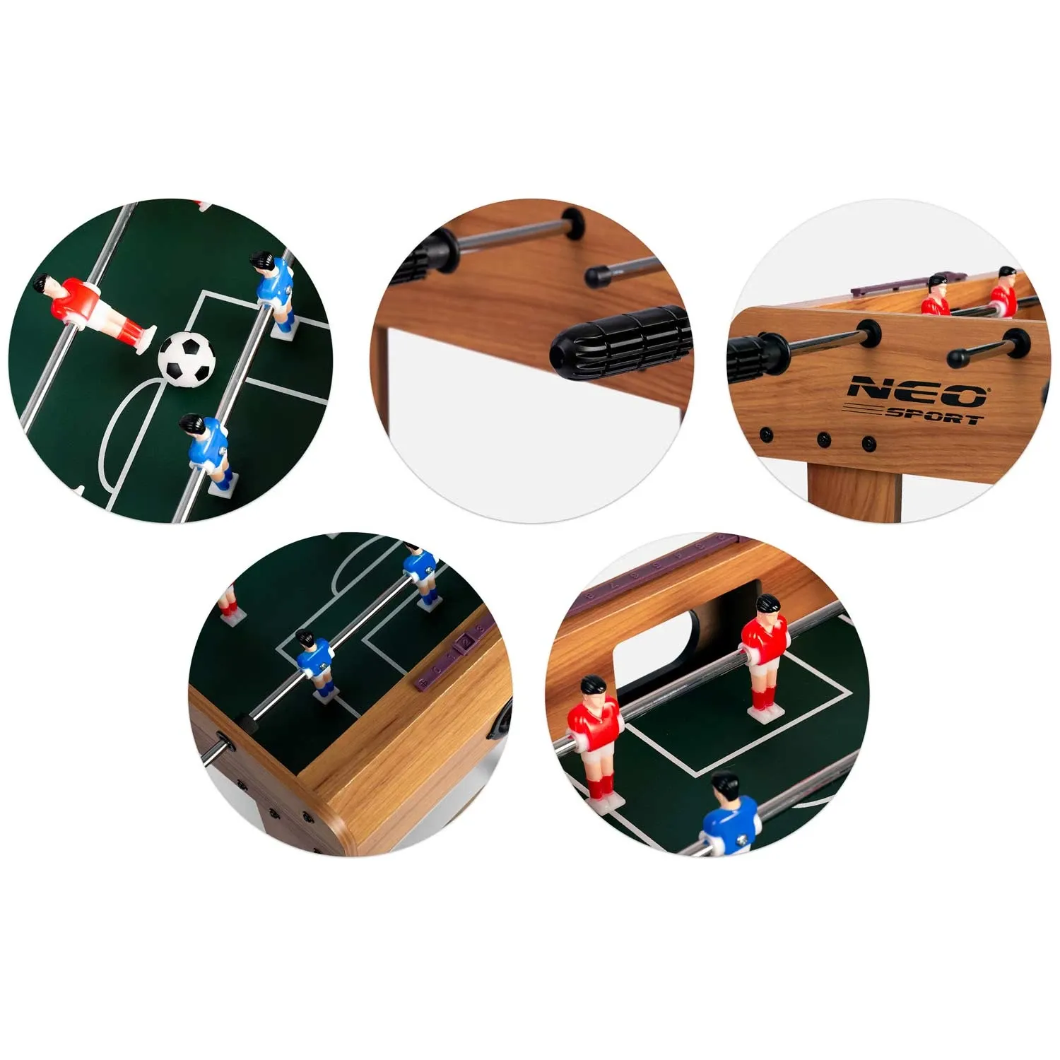 Neosport stalo futbolo žaidimas 70x37x62cm NS-802 medinis - nuotrauka 1