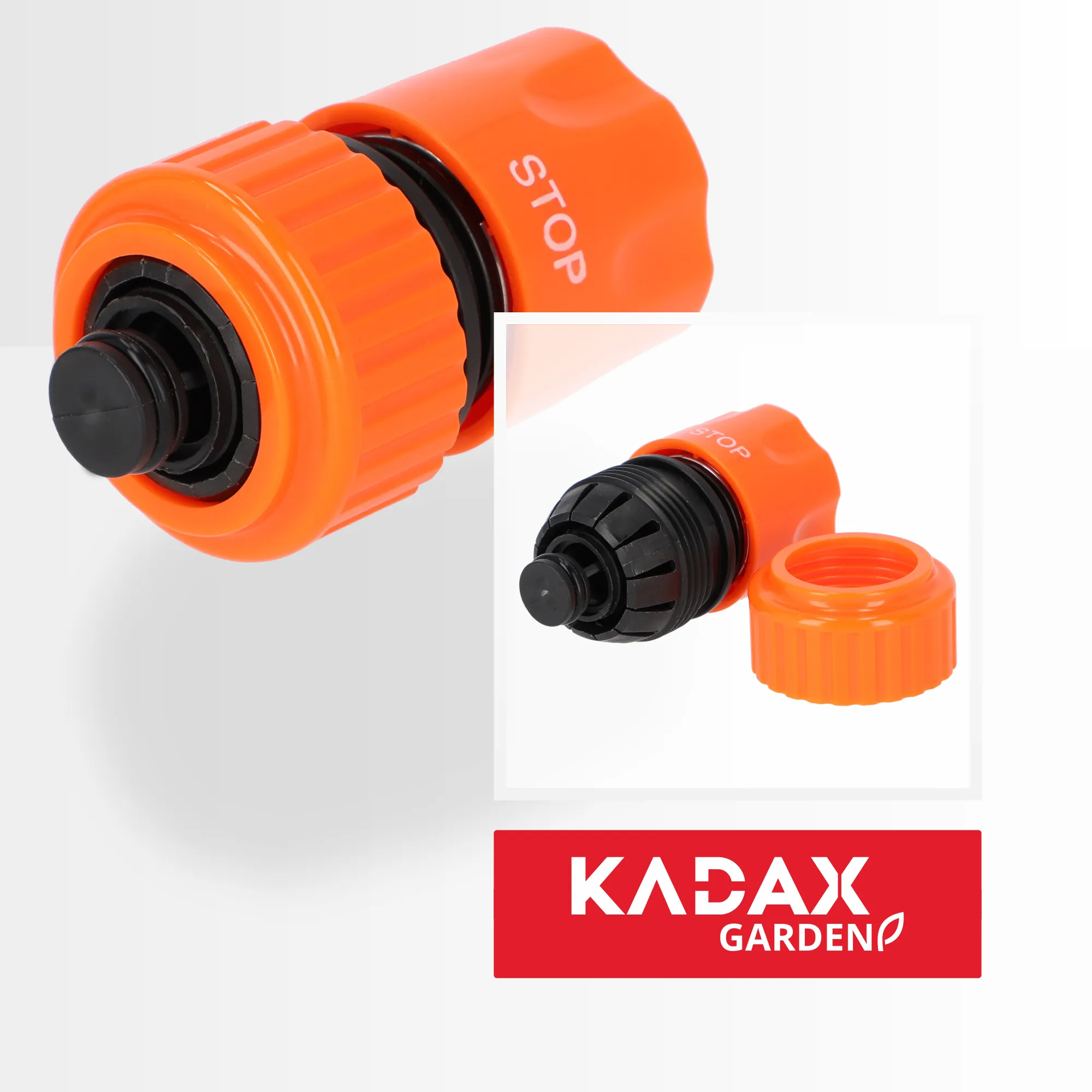 3/4 colio greito prijungimo žarnos jungtis, oranžinė