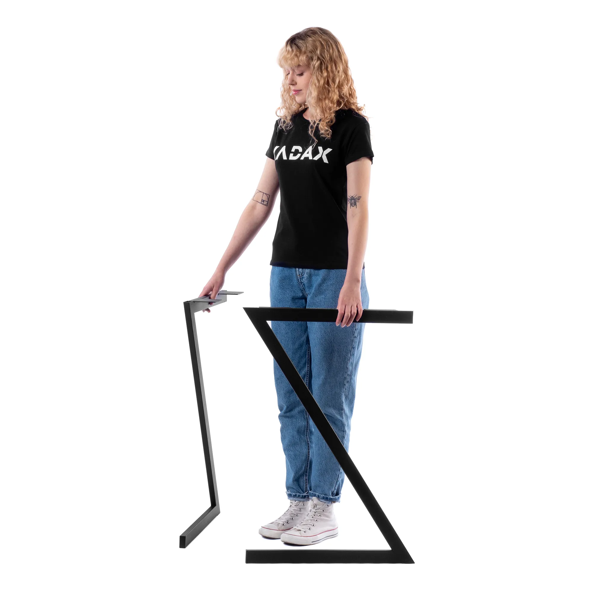 Varetz „Z“ stalo kojos, 60 x 75 cm, juodos