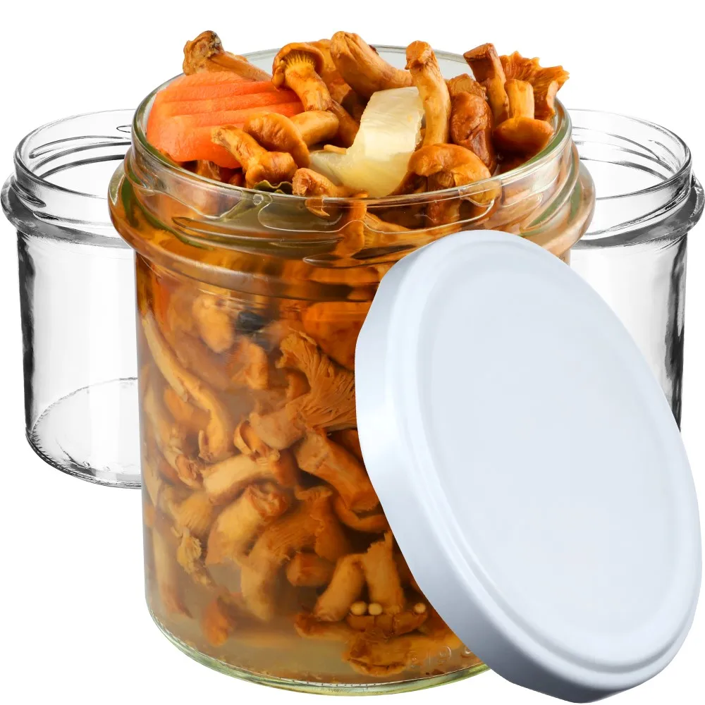 Avila konservavimo stiklainiai 350 ml 100 vnt. 82 mm + balti dangteliai