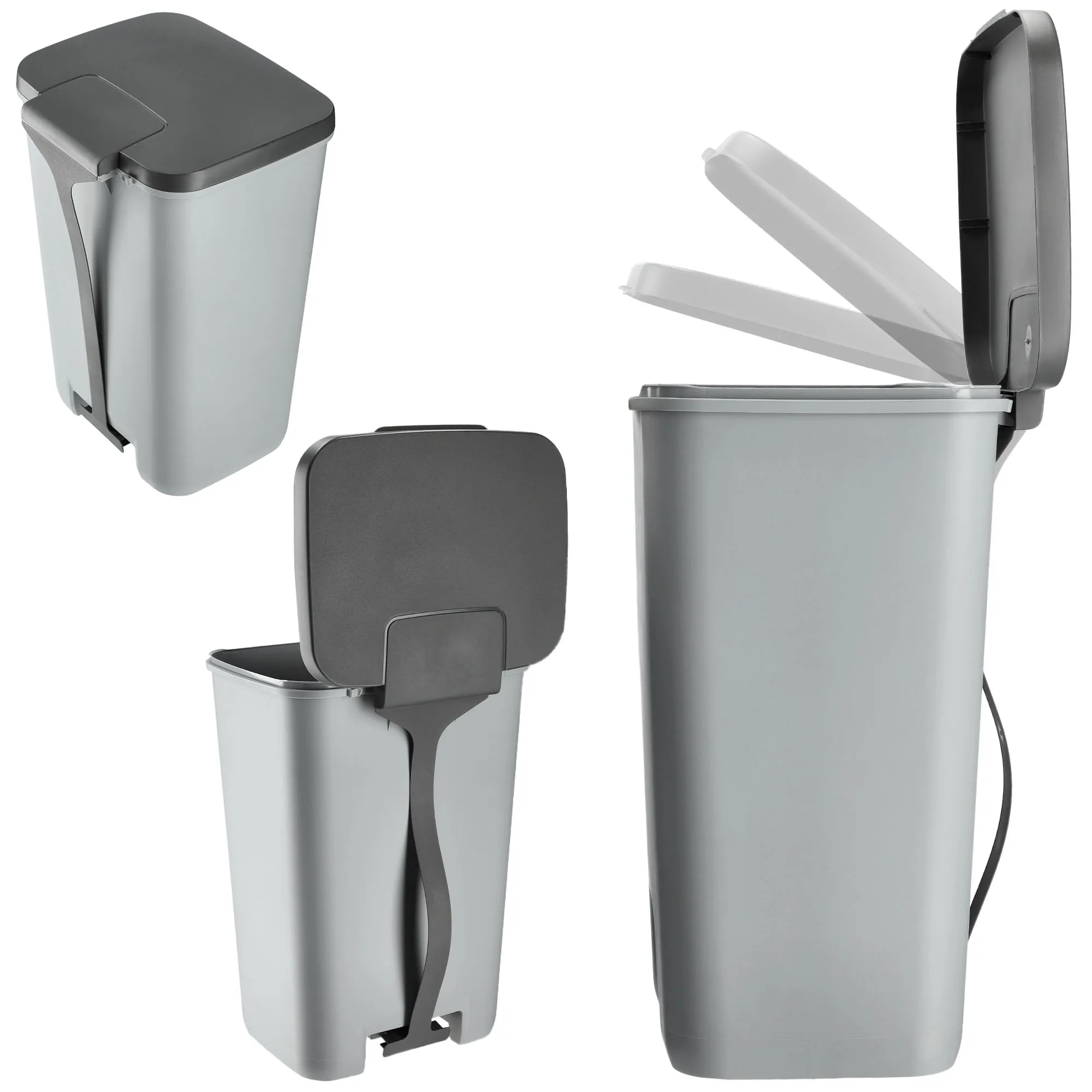 Curver Essentials 40 l šiukšliadėžė, pilka