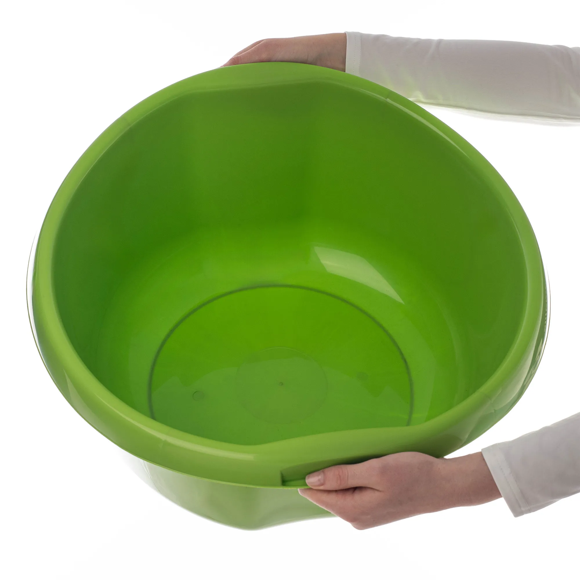 Treix 25 l žalias plastikinis praustuvas su rankenomis