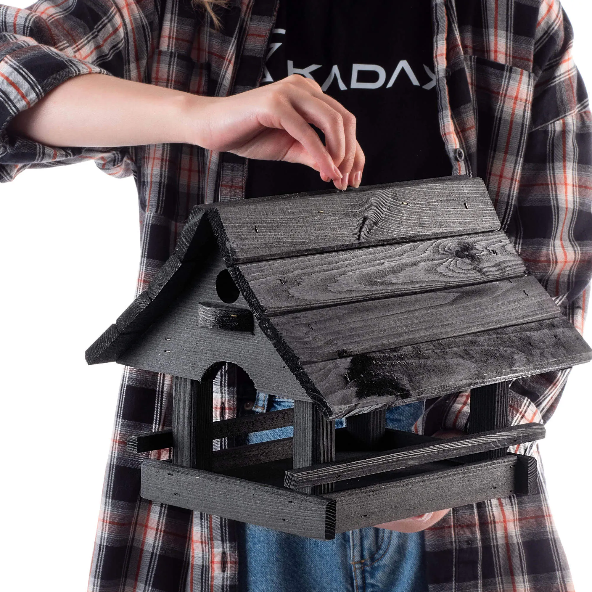 Arbis paukščių lesyklėlė, 30 x 25 cm, antracito spalvos