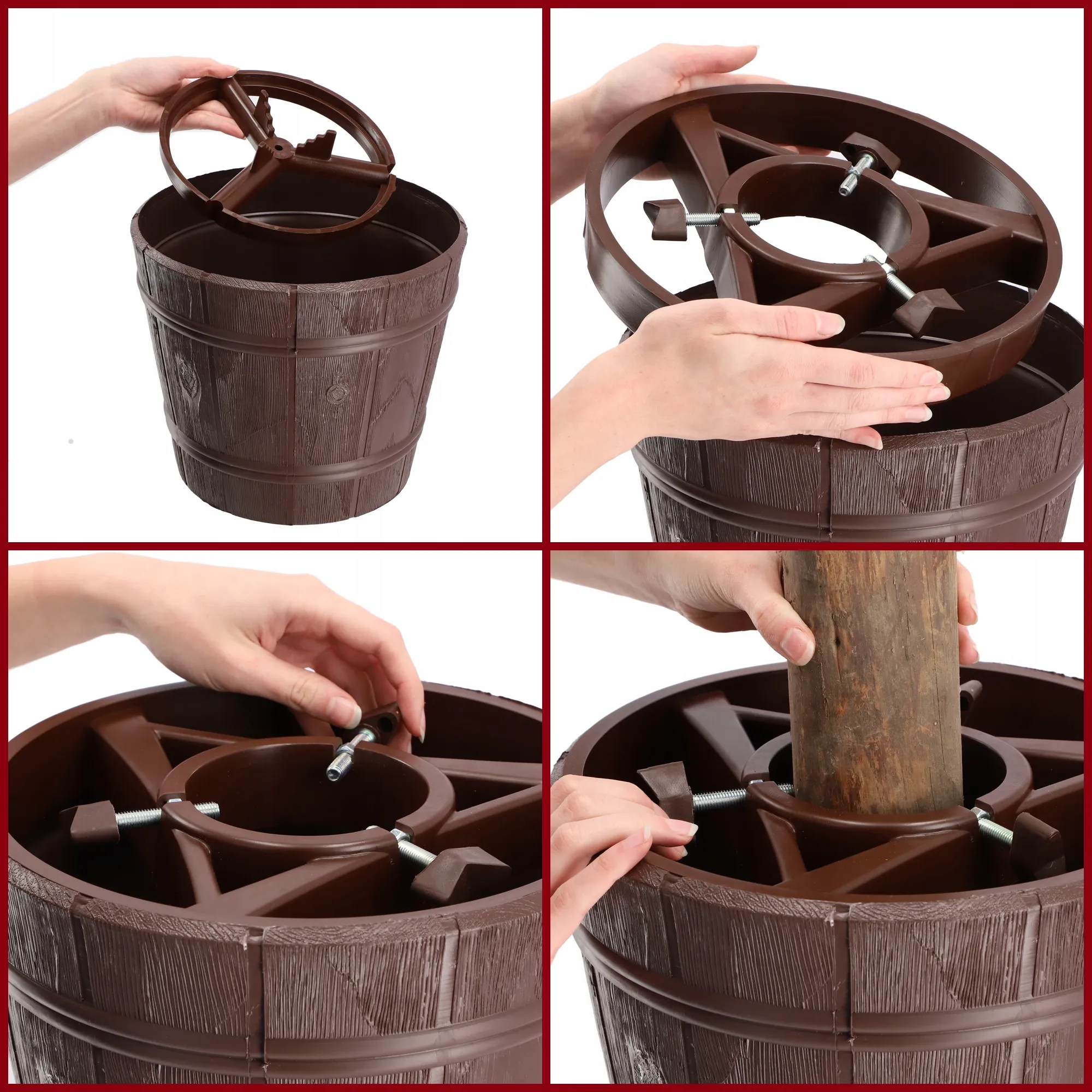 Taden Kalėdų eglutės stovas 33 cm rudas