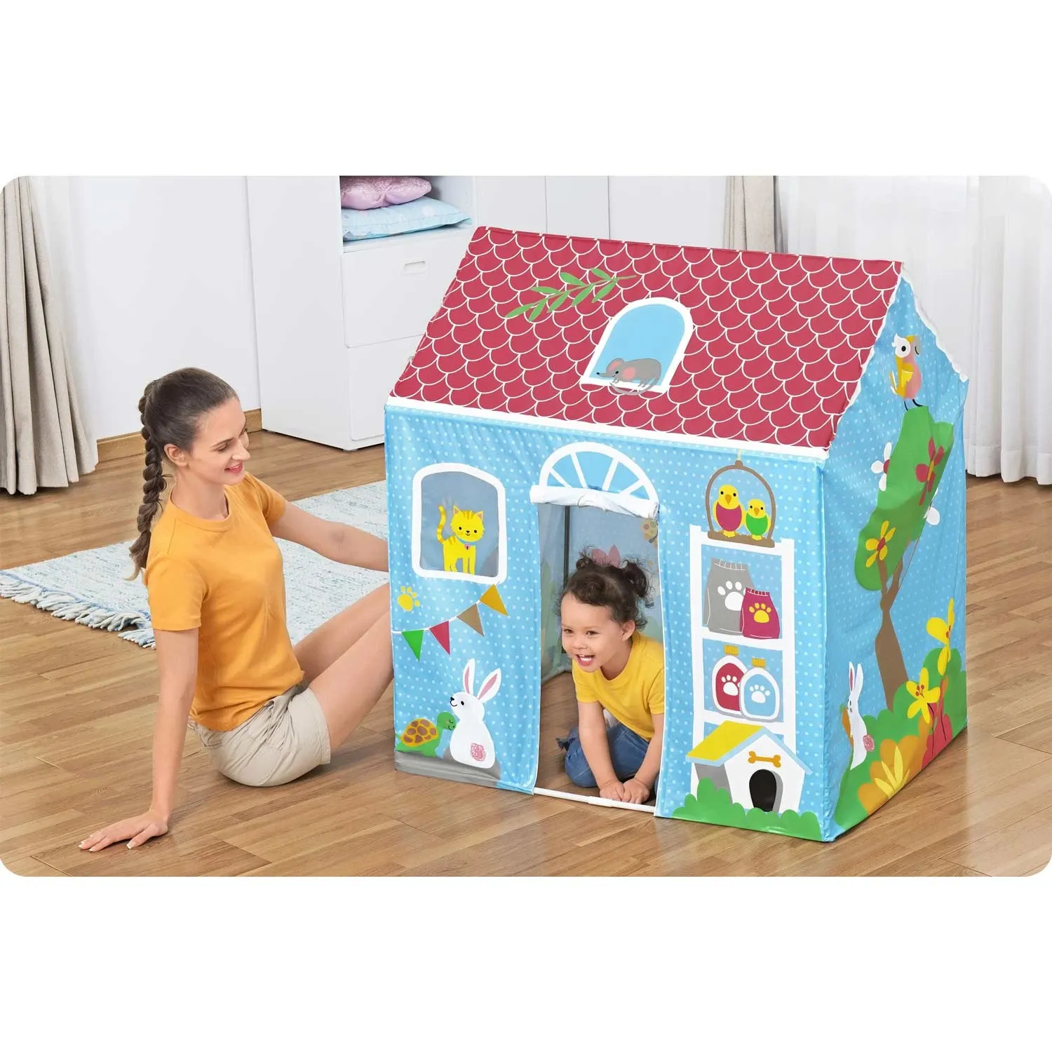 Palapinės tipo namelis su langais 114 x 102 x 76 cm Bestway 52007 - nuotrauka 1