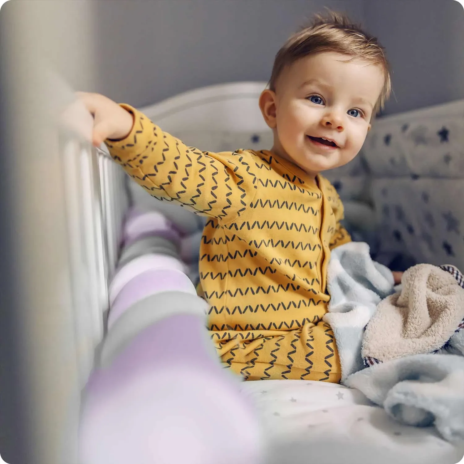 „Ricokids“ 3 m lovelės užtiesalas – violetinė-pilka - nuotrauka 1