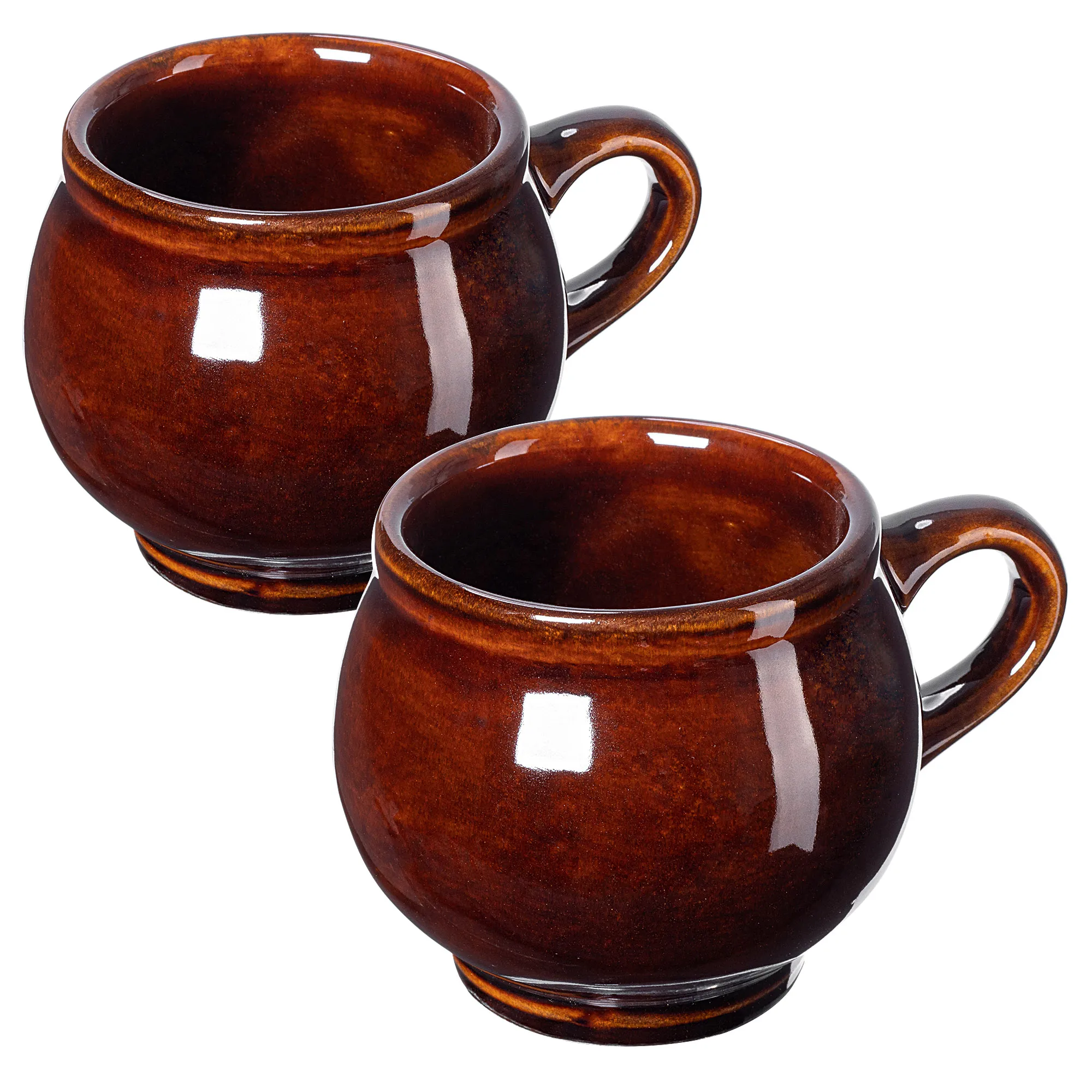 Olympia akmens masės puodeliai 0,3 l su rankena, 2 vnt.