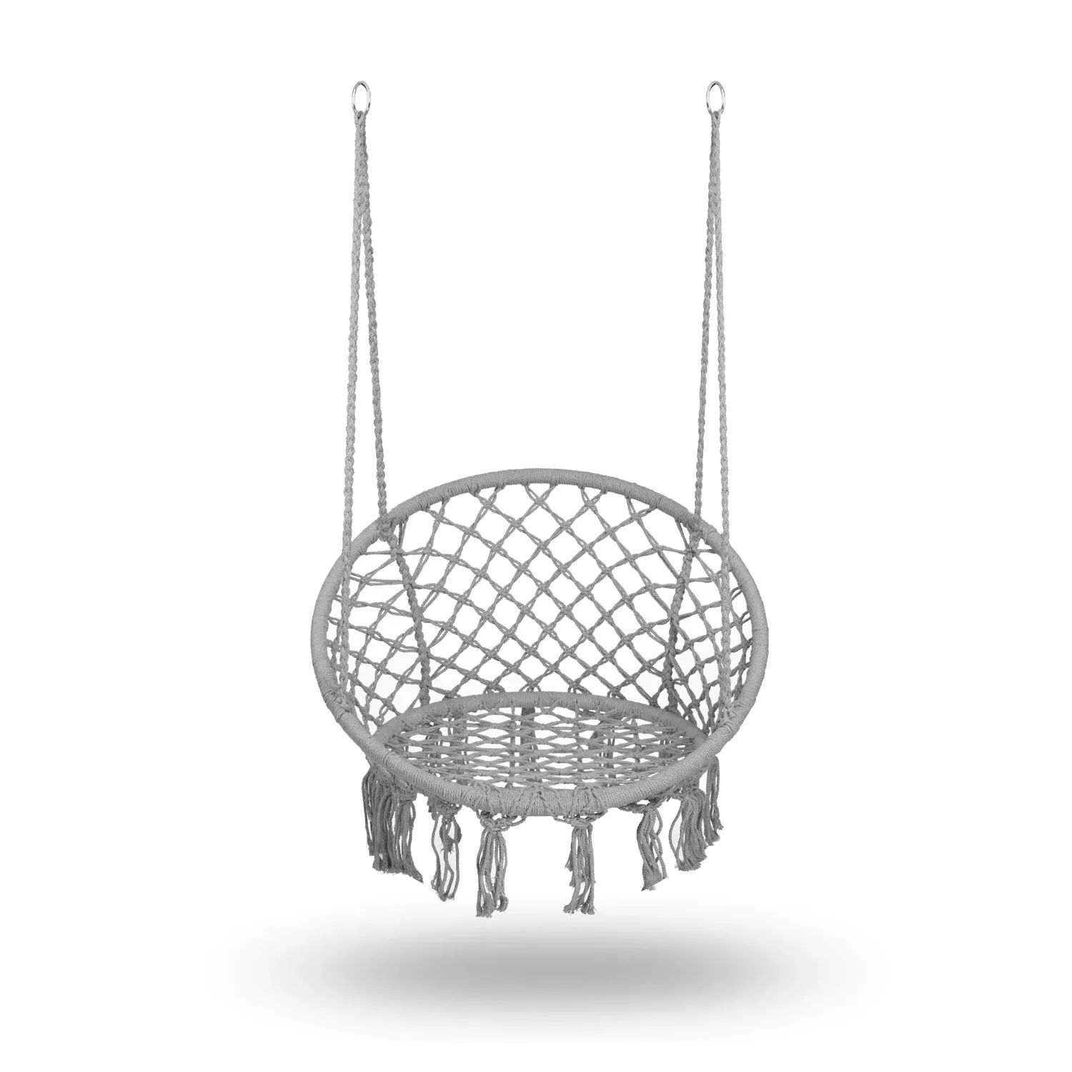 Pakabinamos sodo sūpynės BOHO pilkos - nuotrauka 1