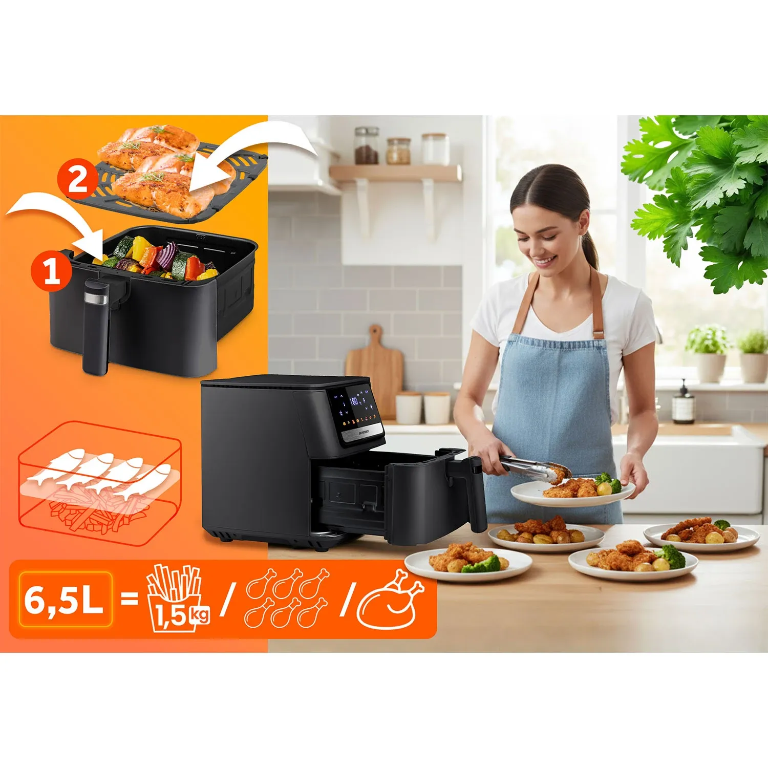 Oro keptuvė Berdsen BD-662 juoda - nuotrauka 1