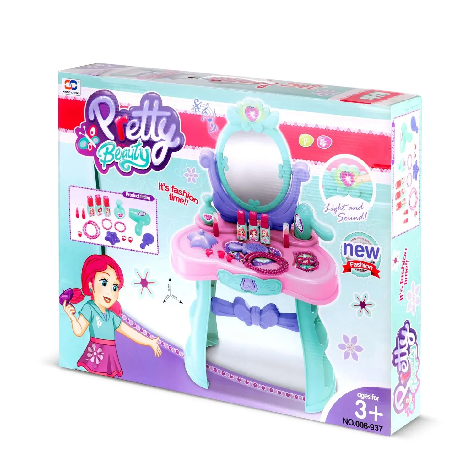 Ricokids 773200 Tualetinis staliukas su veidrodžiu mergaitėms - nuotrauka 1