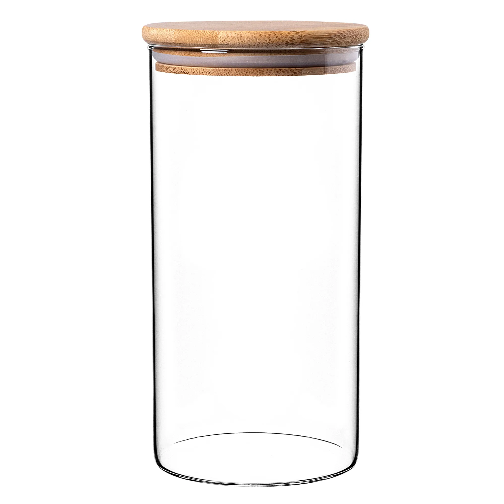 Piney stiklinis indas su bambuko dangteliu 1400 ml
