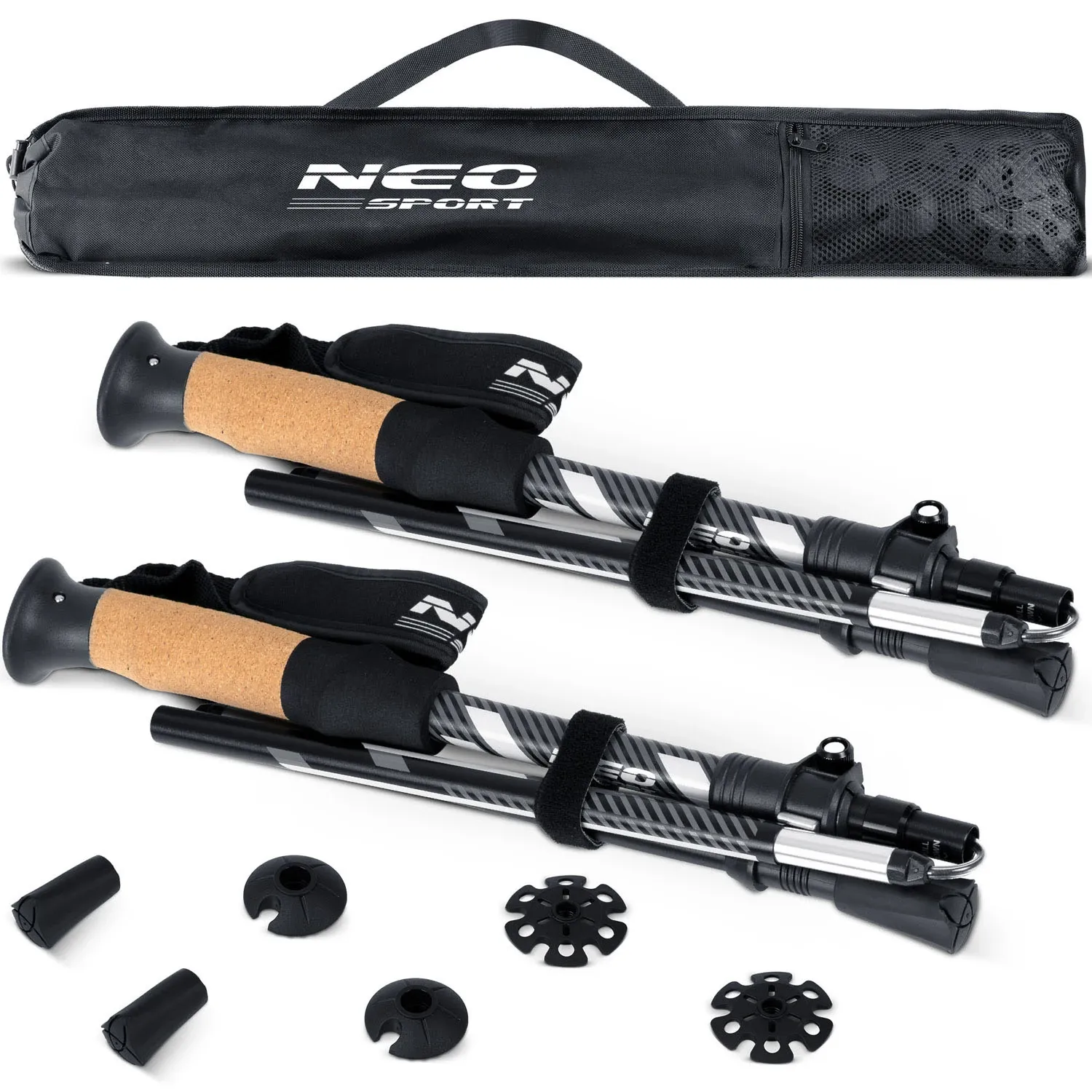 NS-382 Neo-Sport žygio lazdos - nuotrauka 1