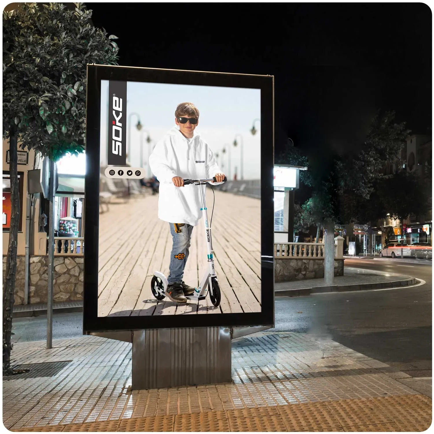 SOKE CITY paspirtukas baltas - nuotrauka 1