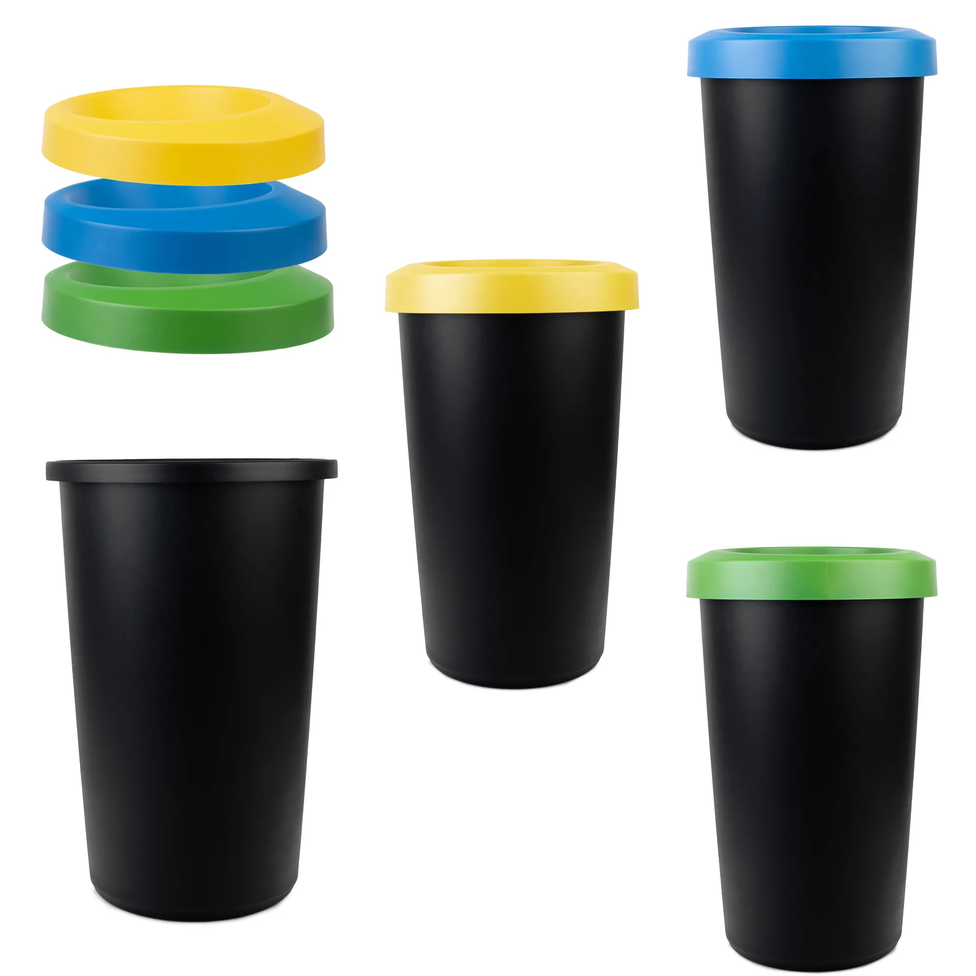 Givry šiukšliadėžė 3 x 25 l, juoda