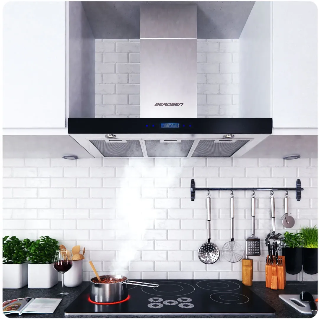 Berdsen BE-90S 90 cm nerūdijančio plieno virtuvės gartraukis - nuotrauka 1