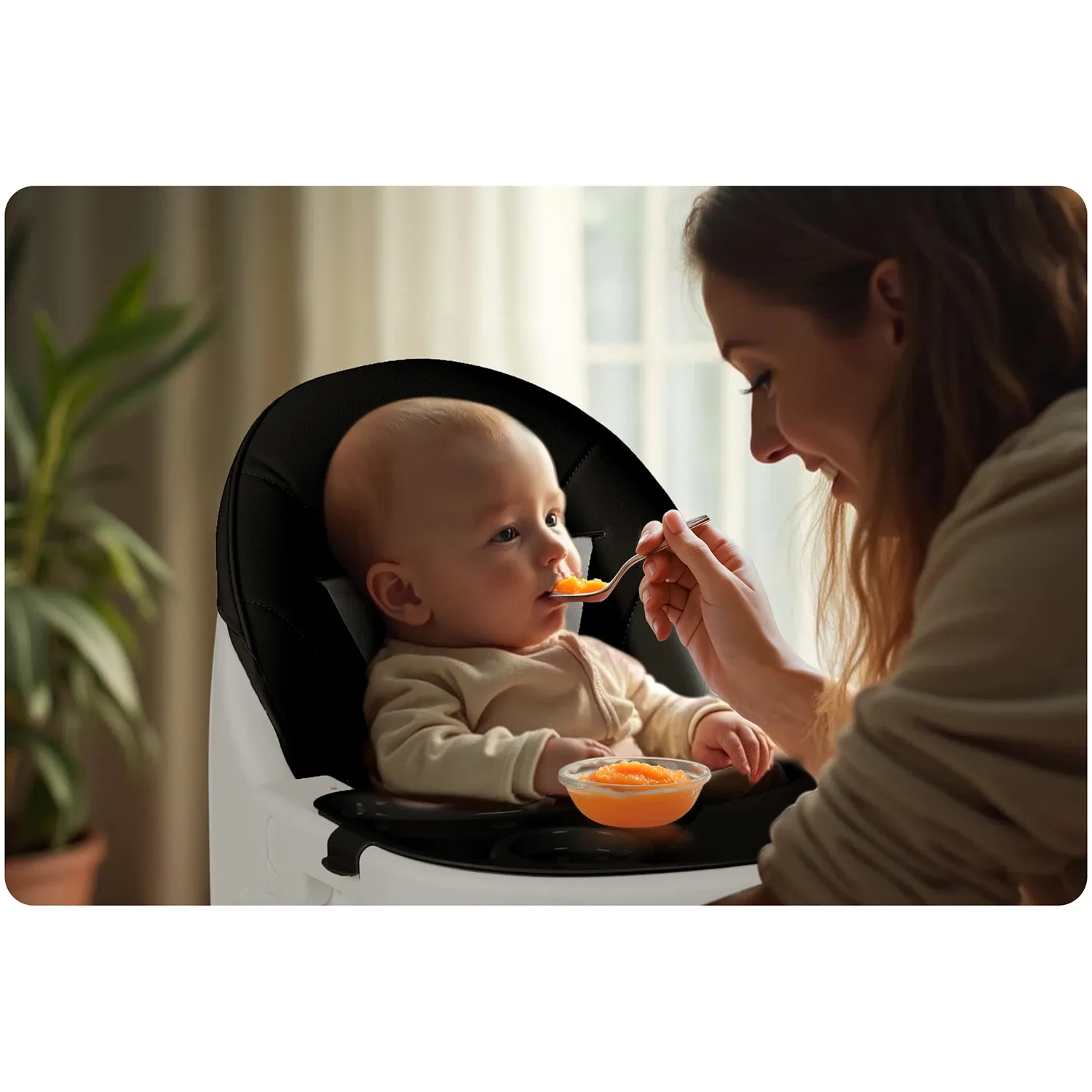 Ricokids Mani maitinimo kėdutė, juoda - nuotrauka 1