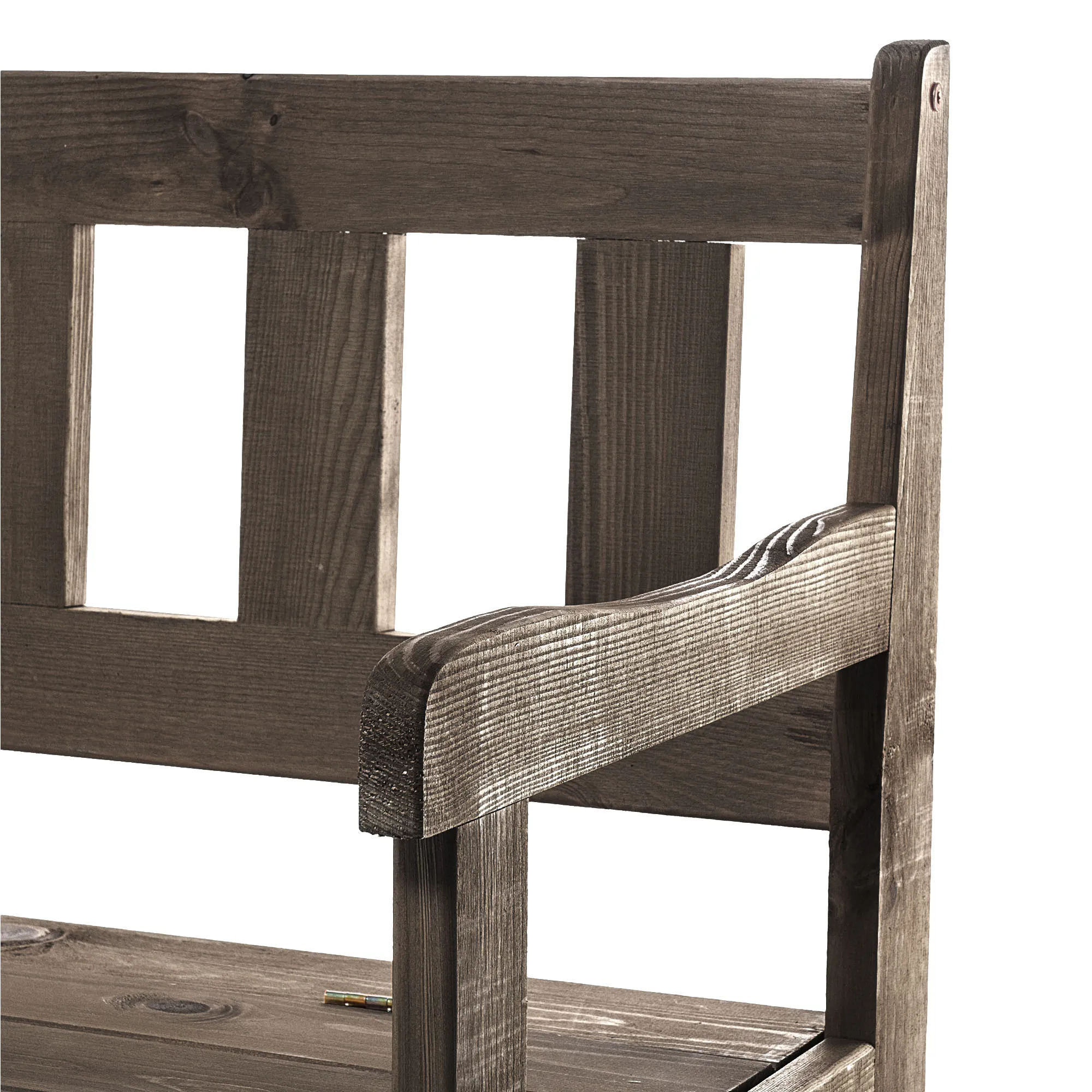 Gravet rudas sodo suolas su skrynia