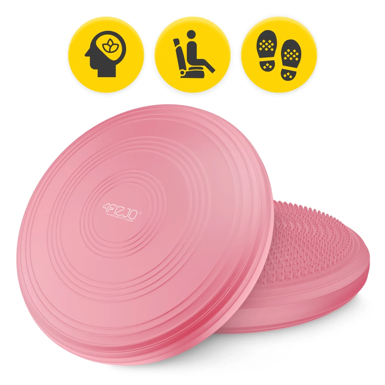 MED+ sensorimotorinė pagalvė 33 cm rožinė