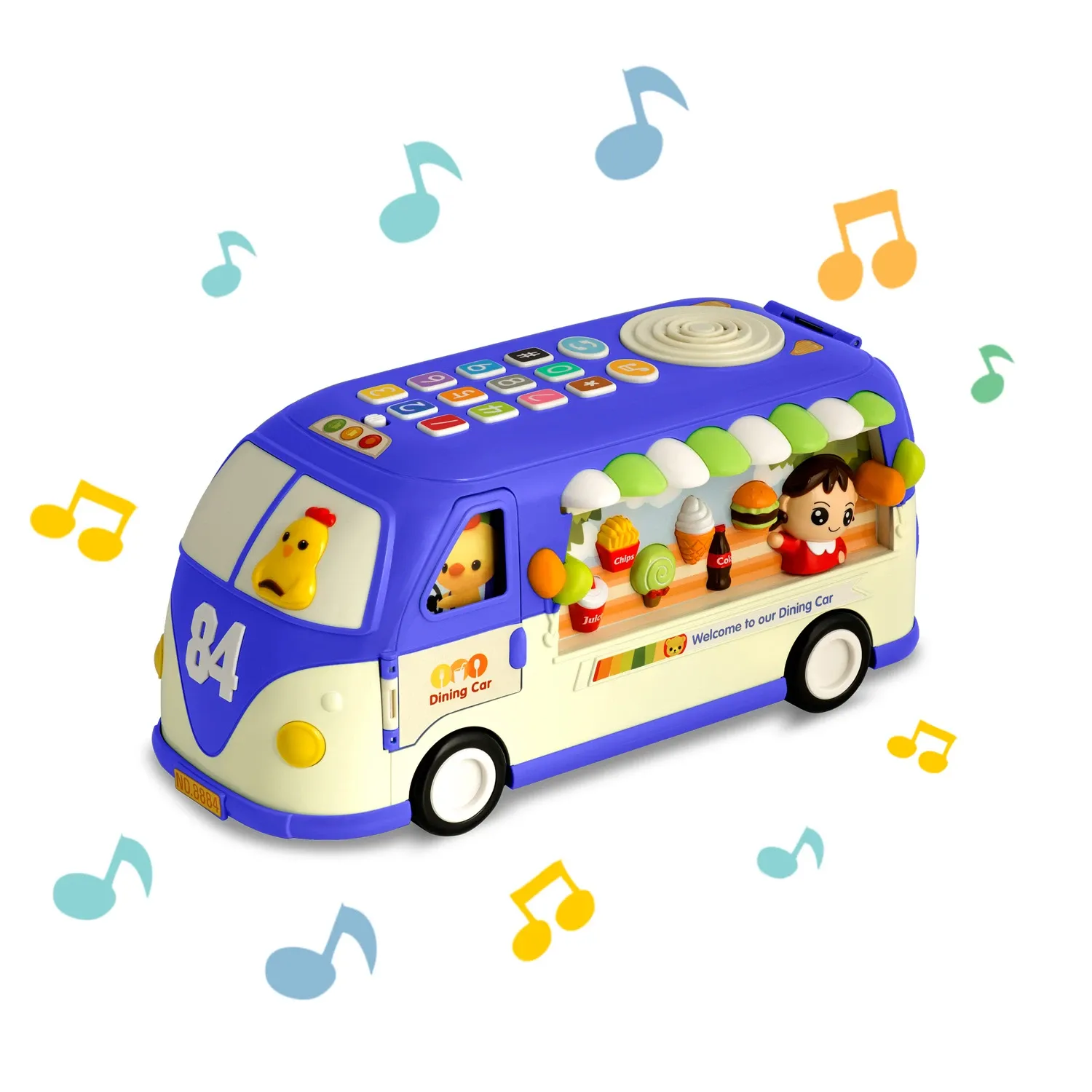 Edukacinis žaislas RK-741 Ricokids autobusas mėlynas - nuotrauka 1