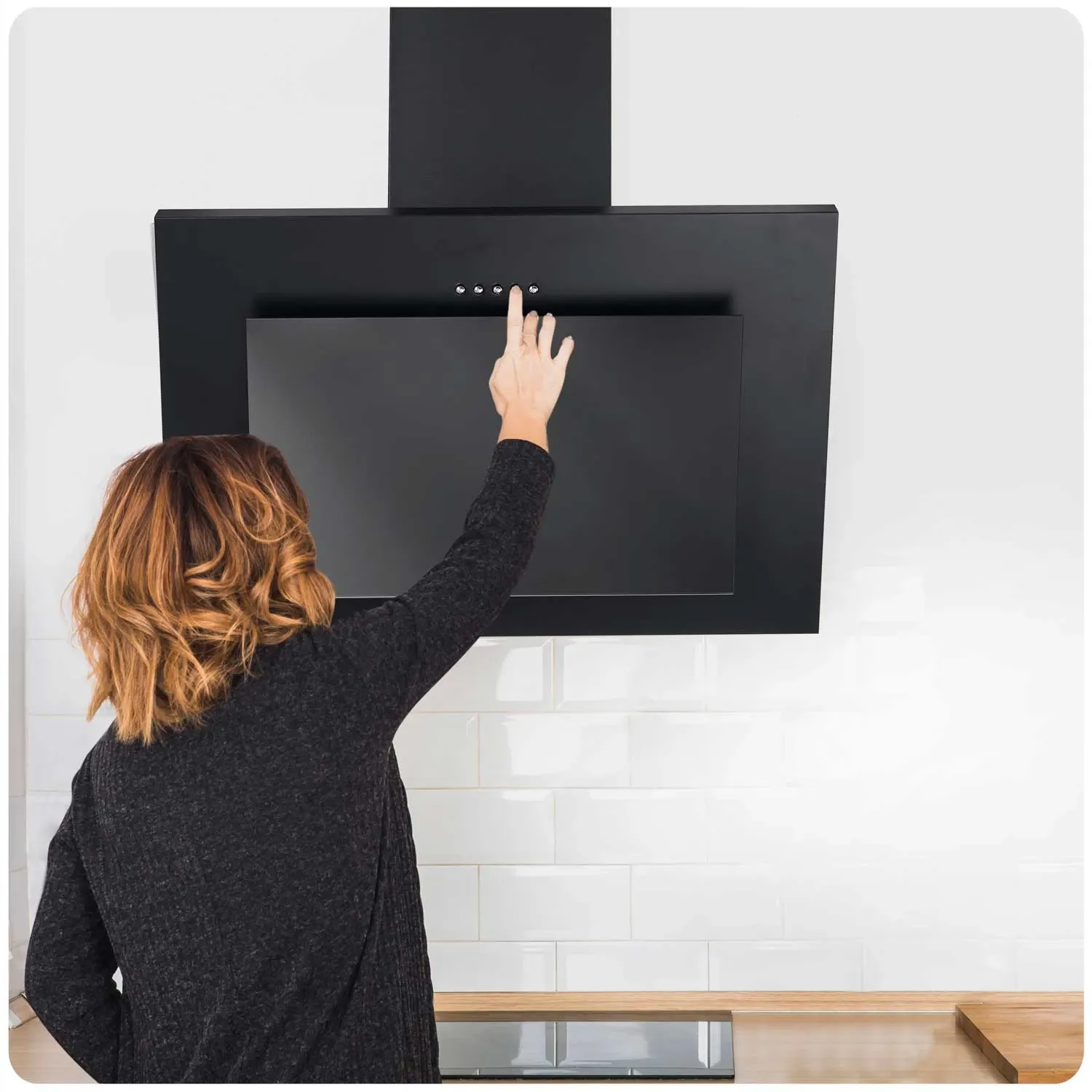 Berdsen BT-215 60 cm kamino formos viryklės gartraukis, juodas - nuotrauka 1