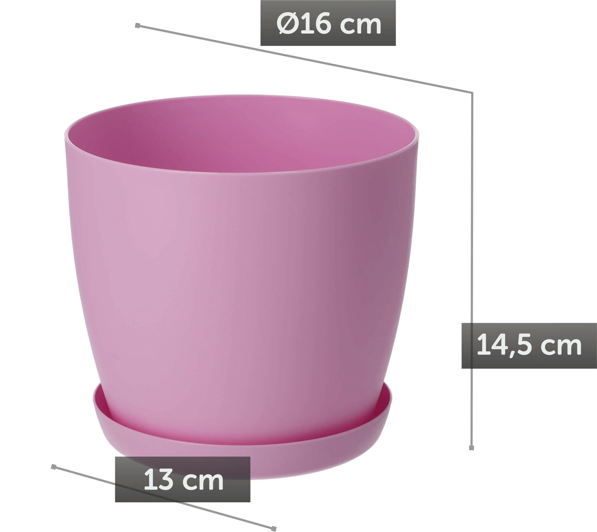 Agen vazonas su lėkštute 16 cm
