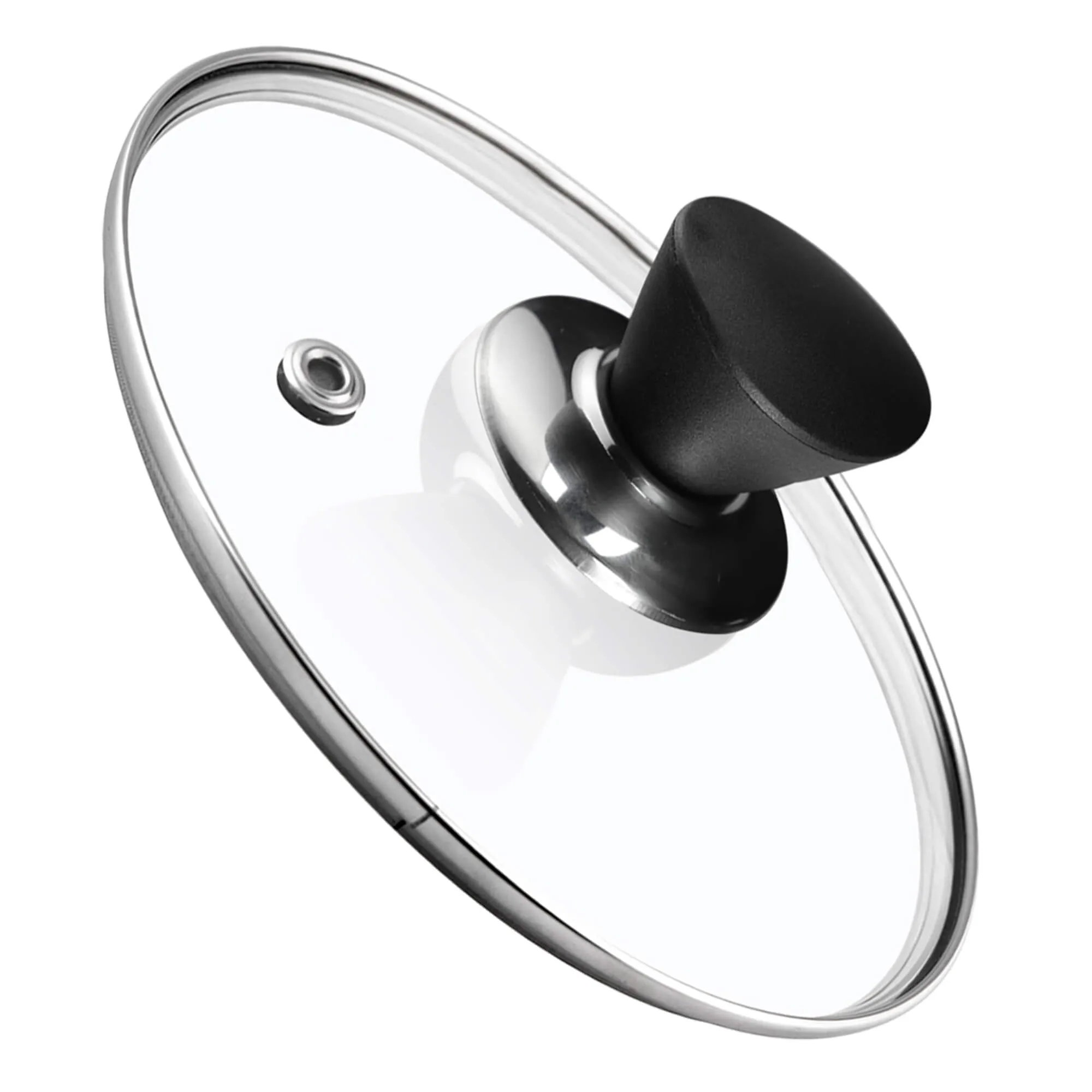 Taranto 22 cm orkaitėje atsparus dangtis su juoda rankena