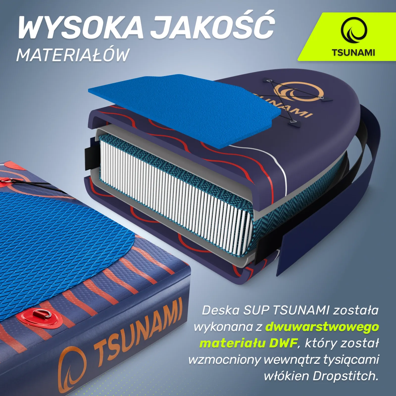 SUP TSUNAMI irklentė 350 cm T05