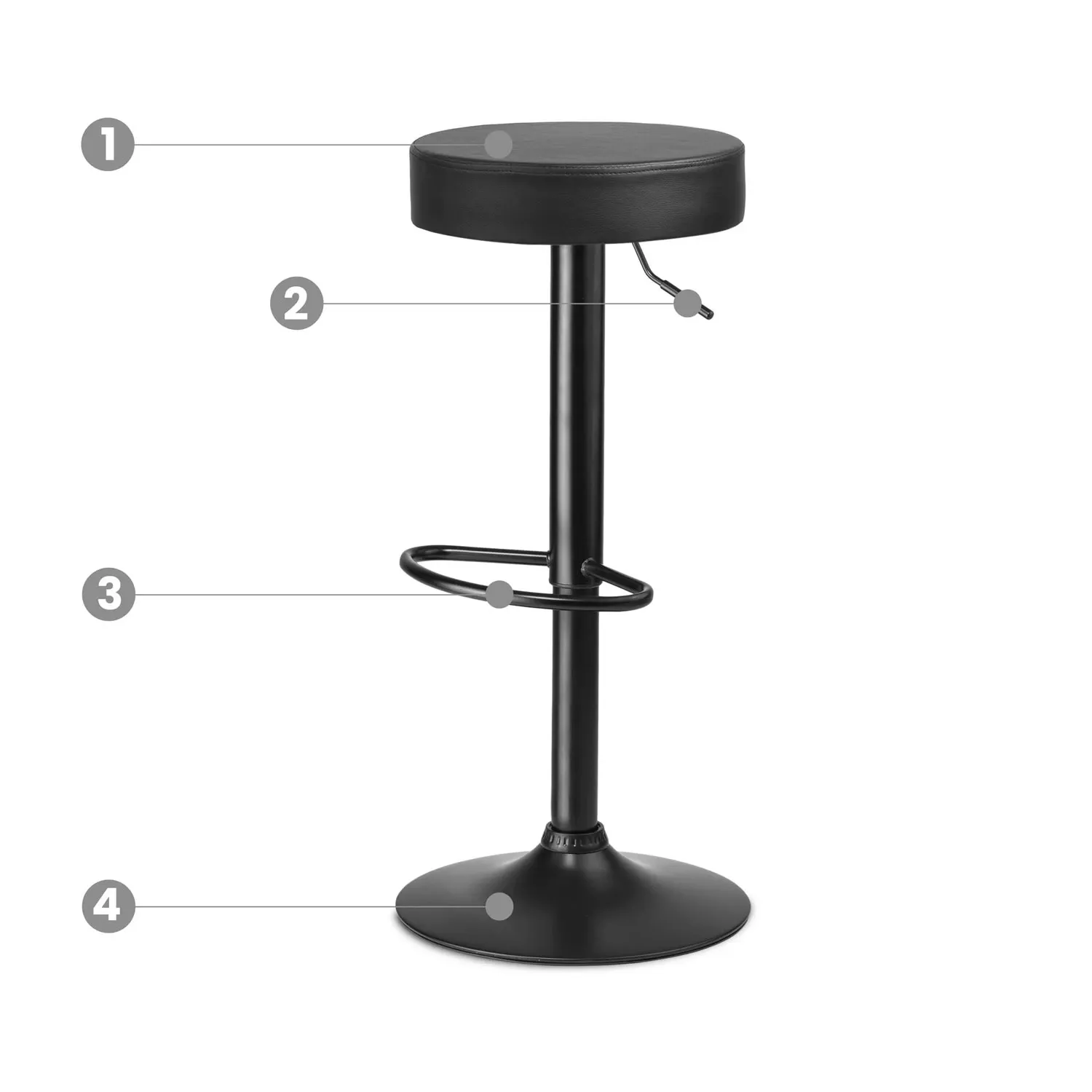 Imago juoda baro kėdė - 2 dalys - nuotrauka 1