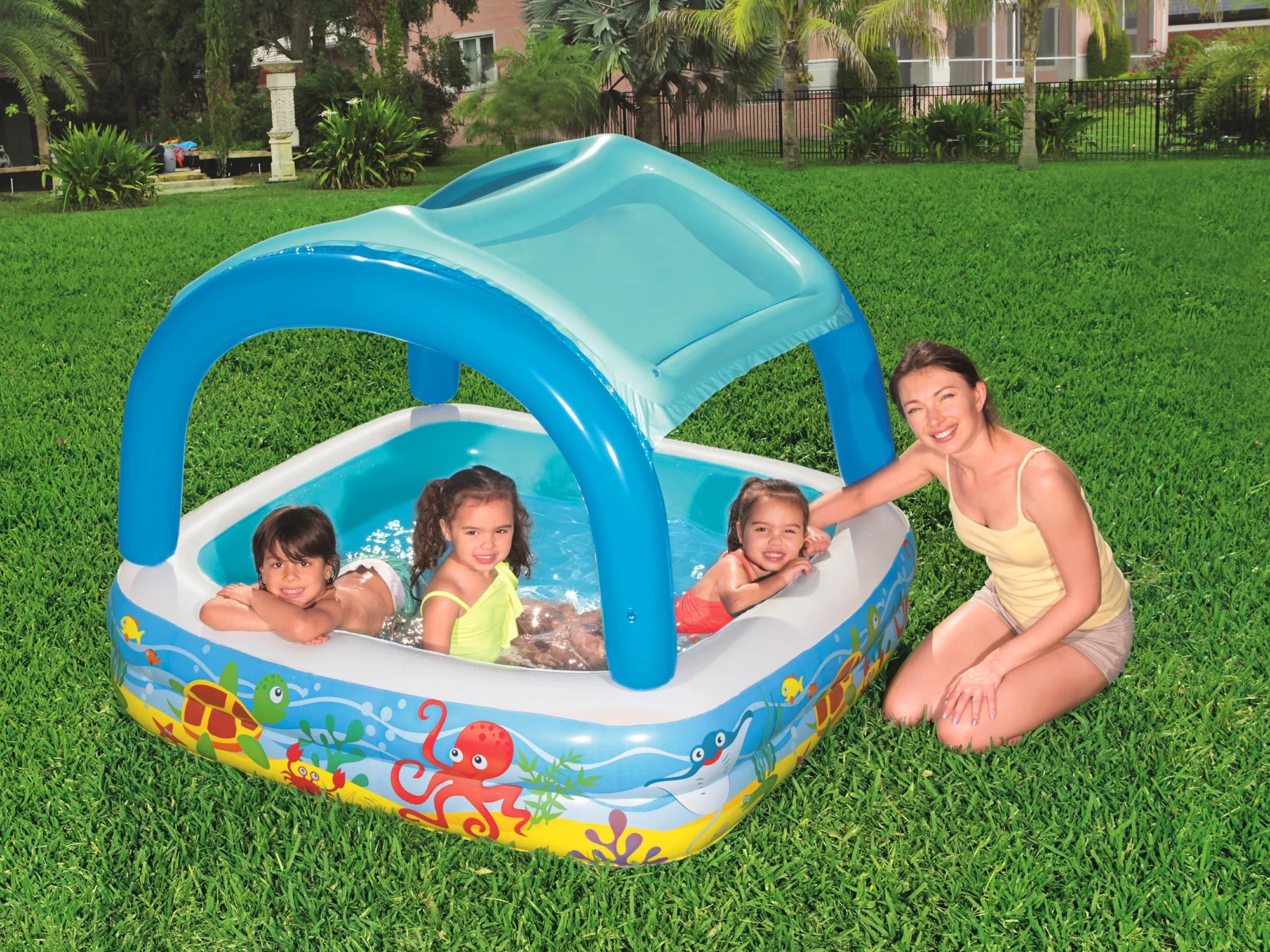 Vaikų baseinas su stogu 140 x 140 x 114 cm Bestway 52192 - nuotrauka 1