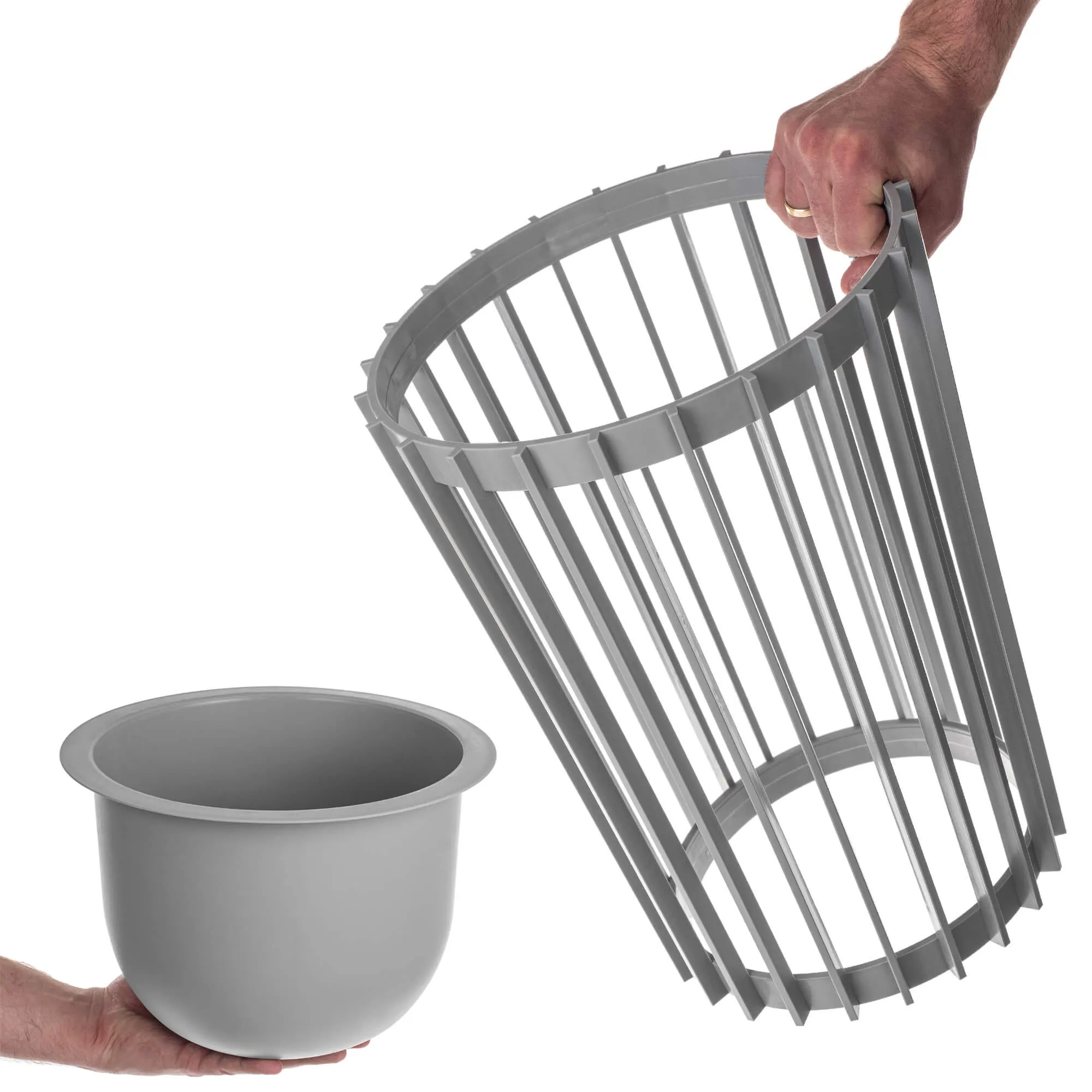 Aytre dvipusis augalų stovas 40 cm platinos spalvos + įdėklas