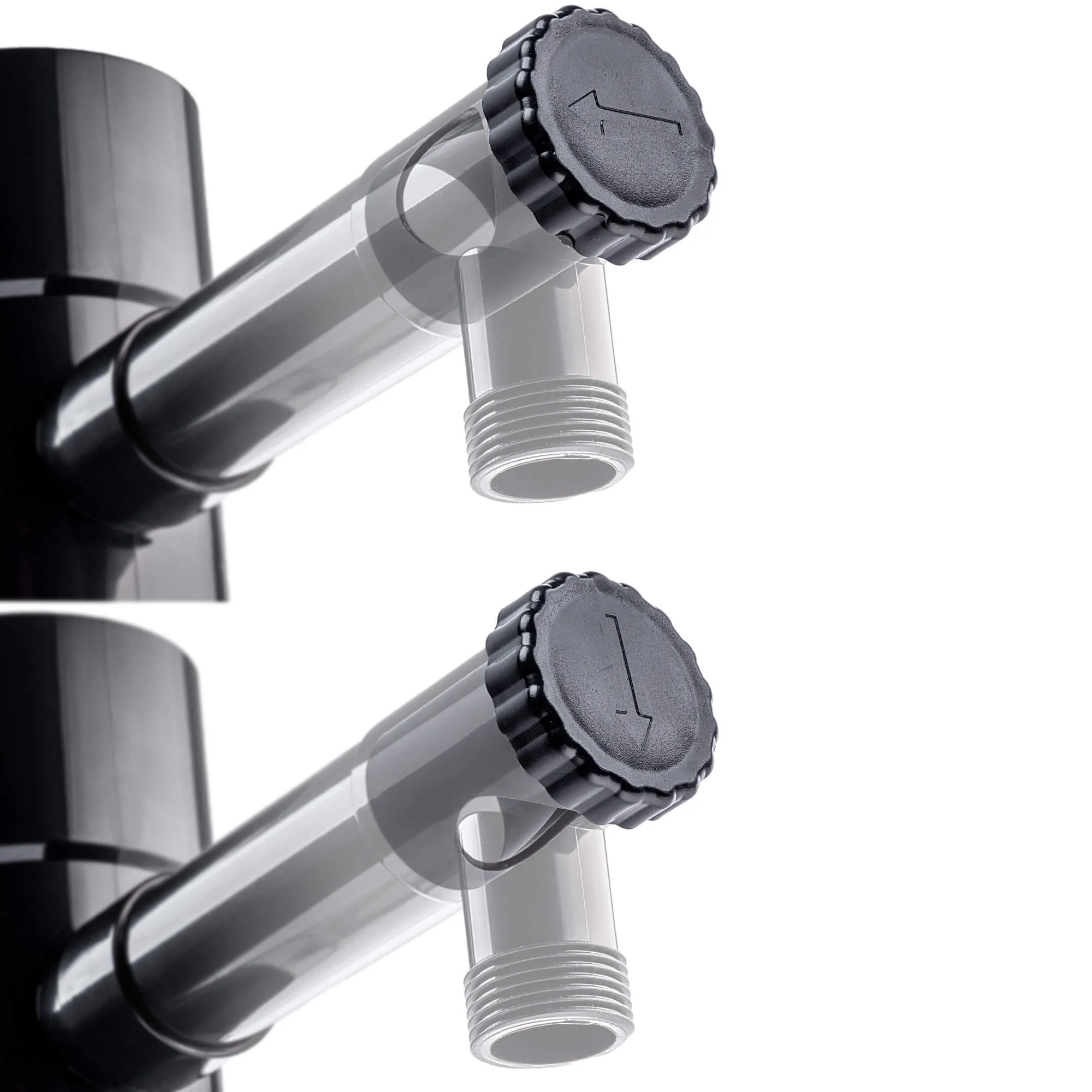 Nancras lietaus vandens kolektorius su vožtuvu, 100 mm, grafitas