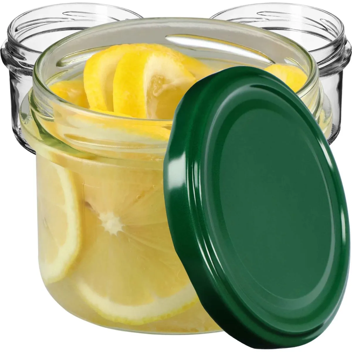 Tartu konservavimo stiklainiai 235 ml 50 vnt. 82 mm + žali dangteliai