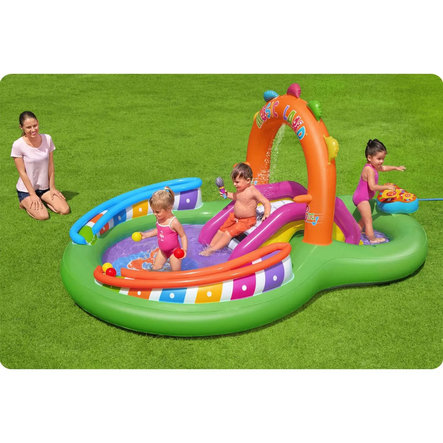 Pripučiama žaidimų aikštelė „Sing %27N splash“ 295 x 190 x 137 cm „Bestway 53117“ - nuotrauka 1