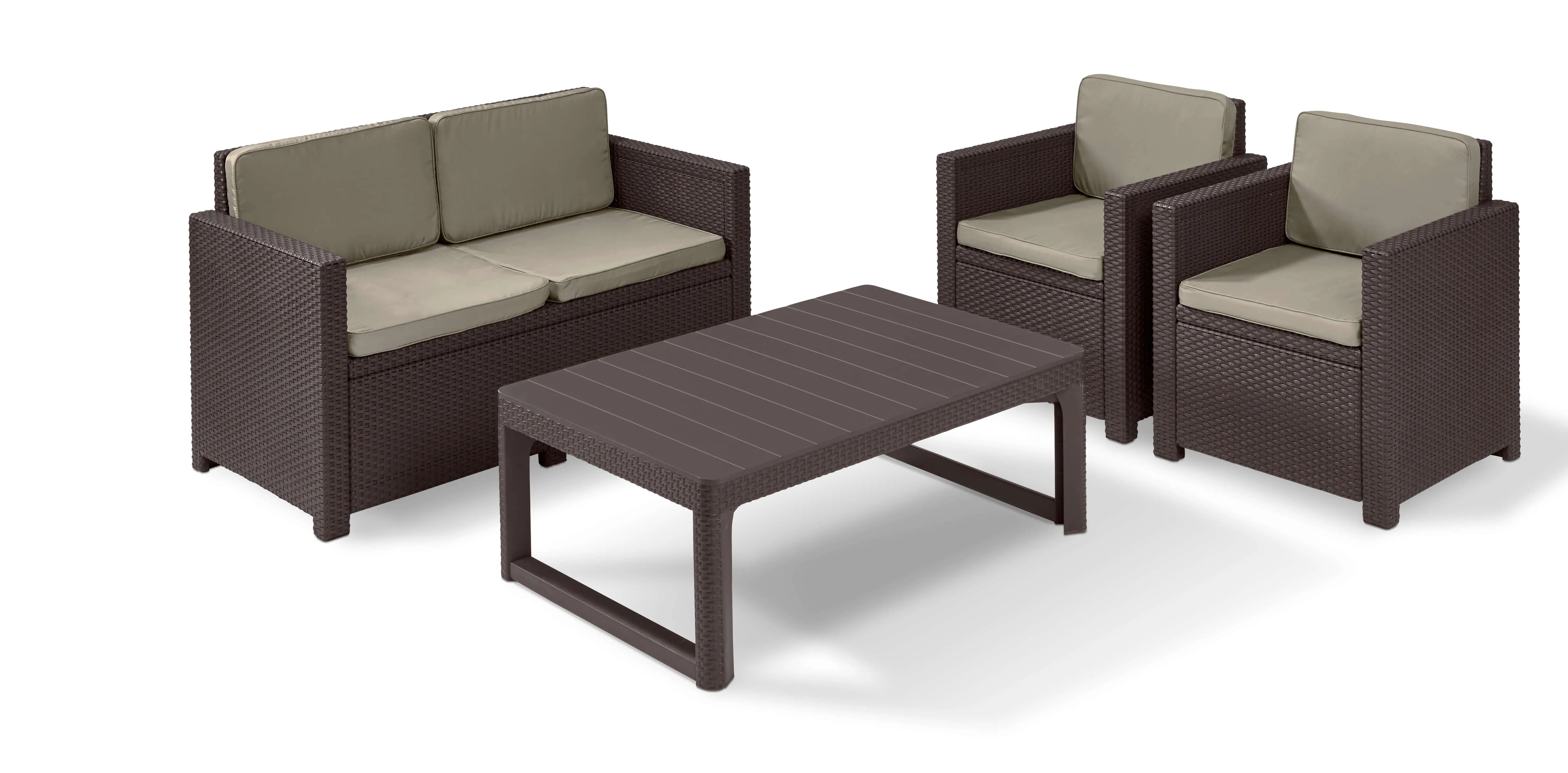 Keter Lyon 2 viename sodo stalas, 116 x 66 cm, rudas