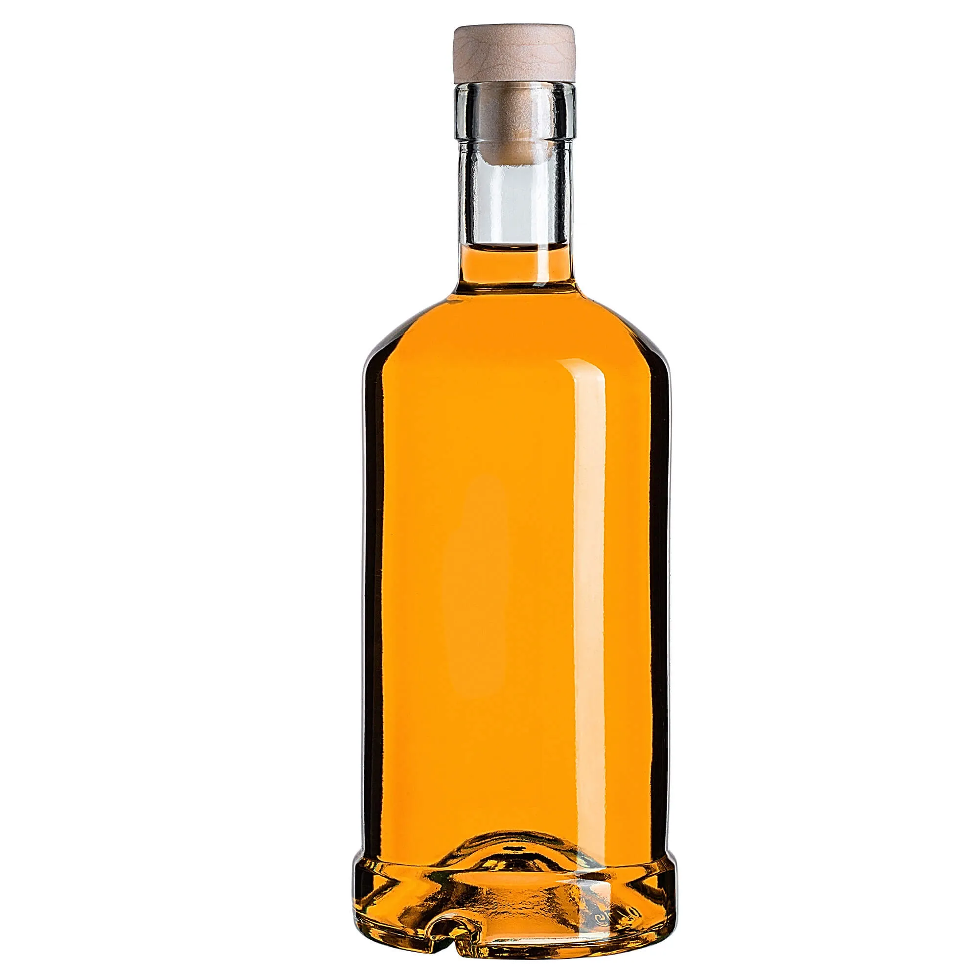 Tadek stiklinis alkoholio butelis 500 ml su sintetiniu kamščiu 1 vnt.