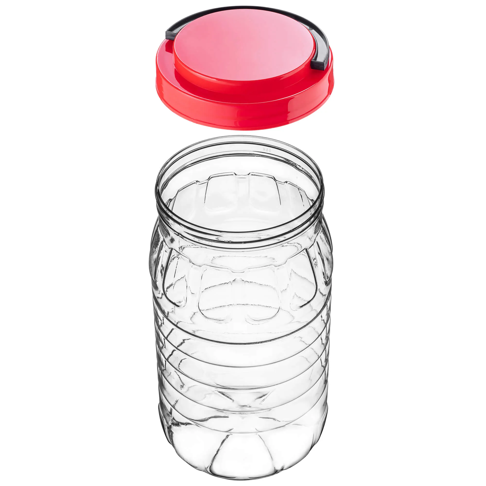 PET indelis su užsukamu dangteliu ir rankena „Riccia universal“ 3 l, 1 vnt.