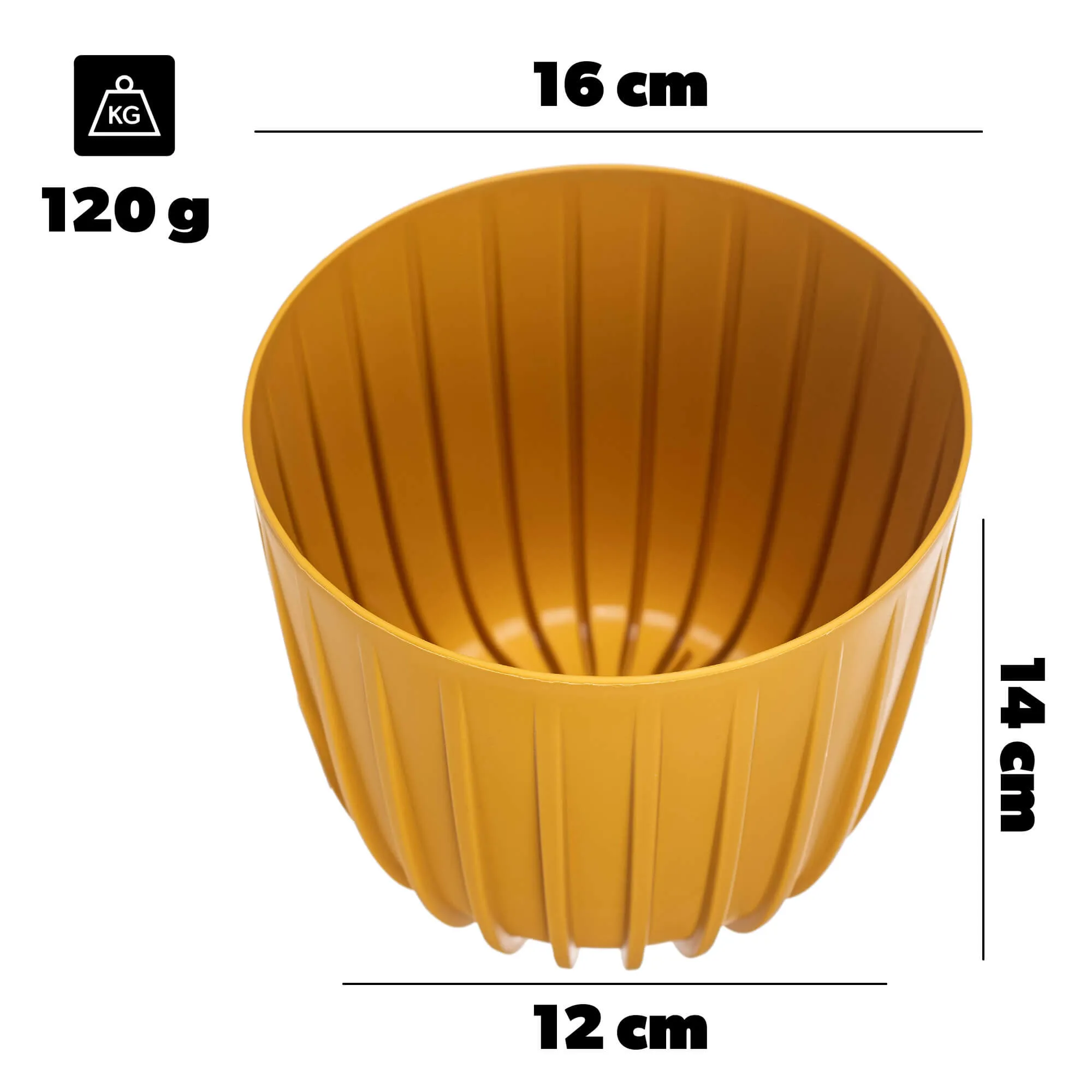 Costa apvalkalas 16 cm garstyčių spalvos